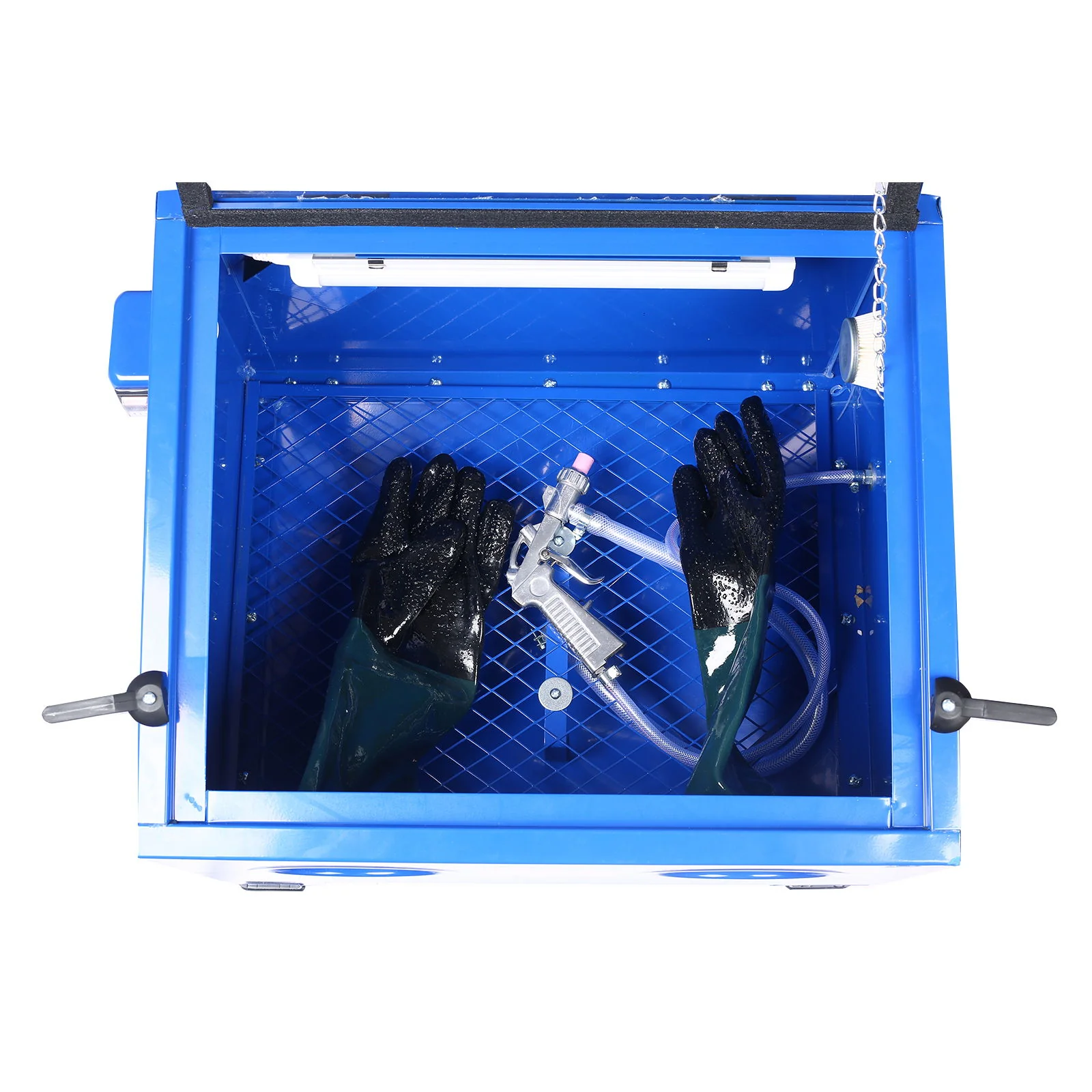 Bench Top Portable Sand Blaster Cabinet Kit 25 Gallon With 80 Psi Capacity - Blue - Image 5