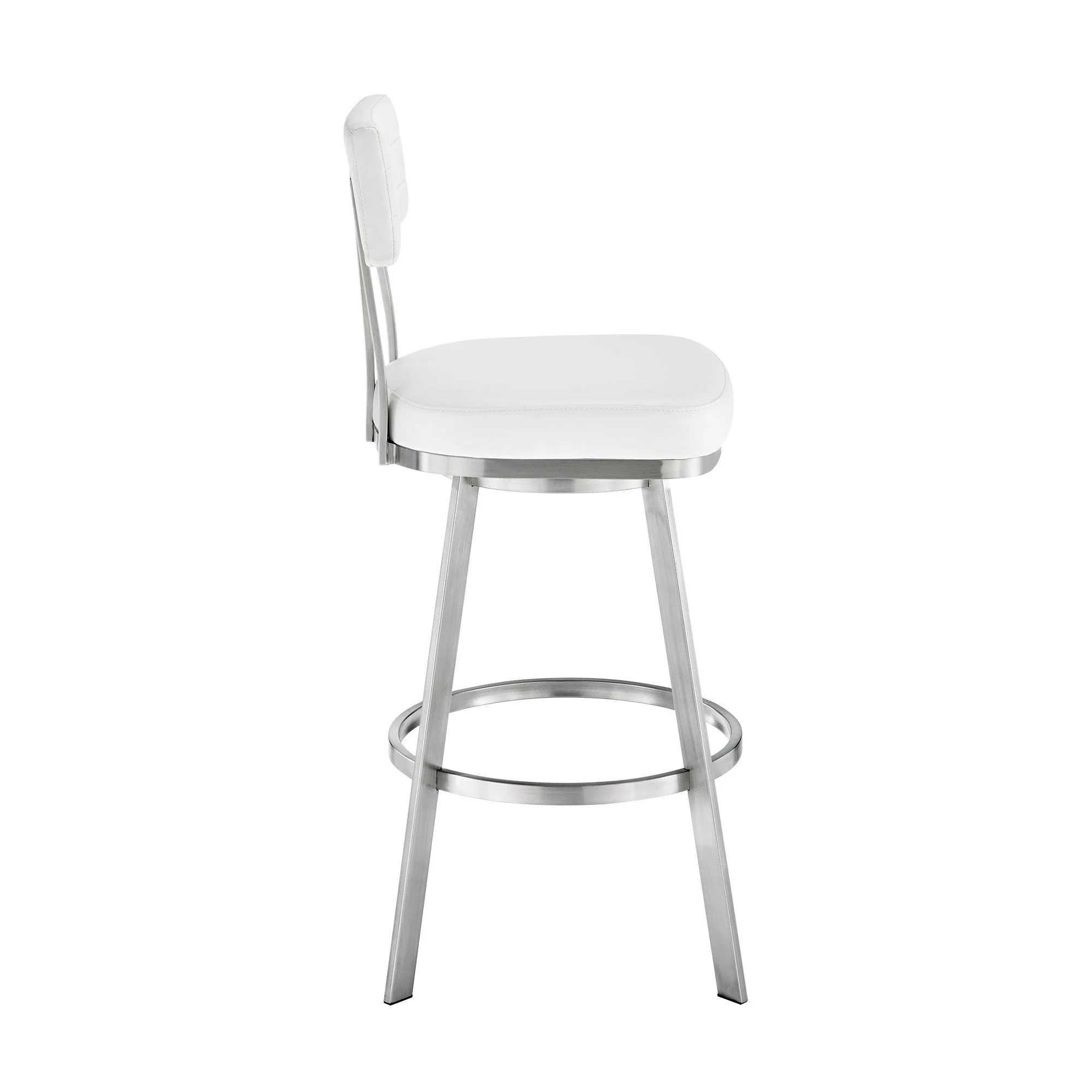 Benjamin - Swivel Stool - Brushed Steel Legs - Image 5