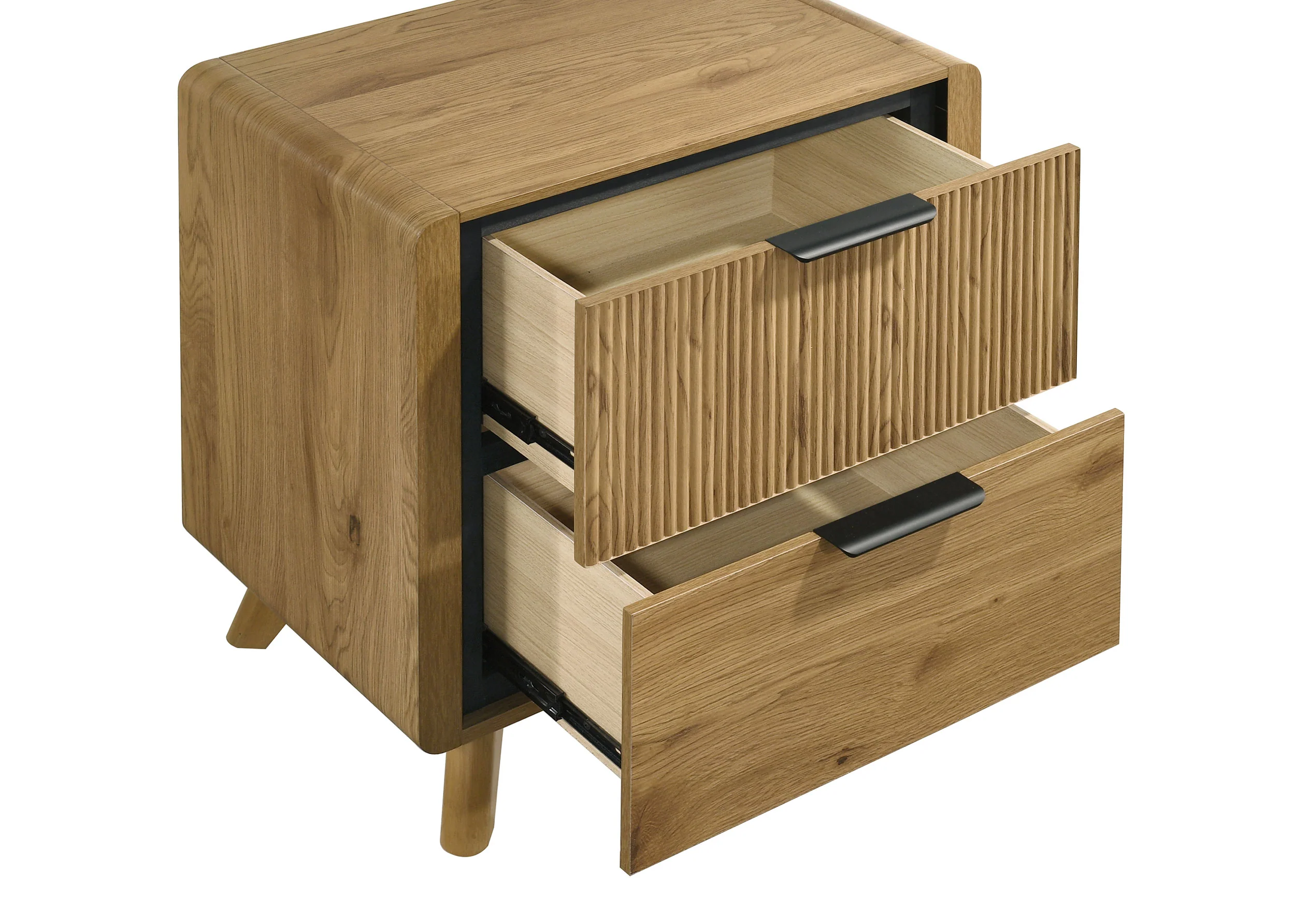 Bennett 2-Drawer Nightstand, Light Oak - Image 10