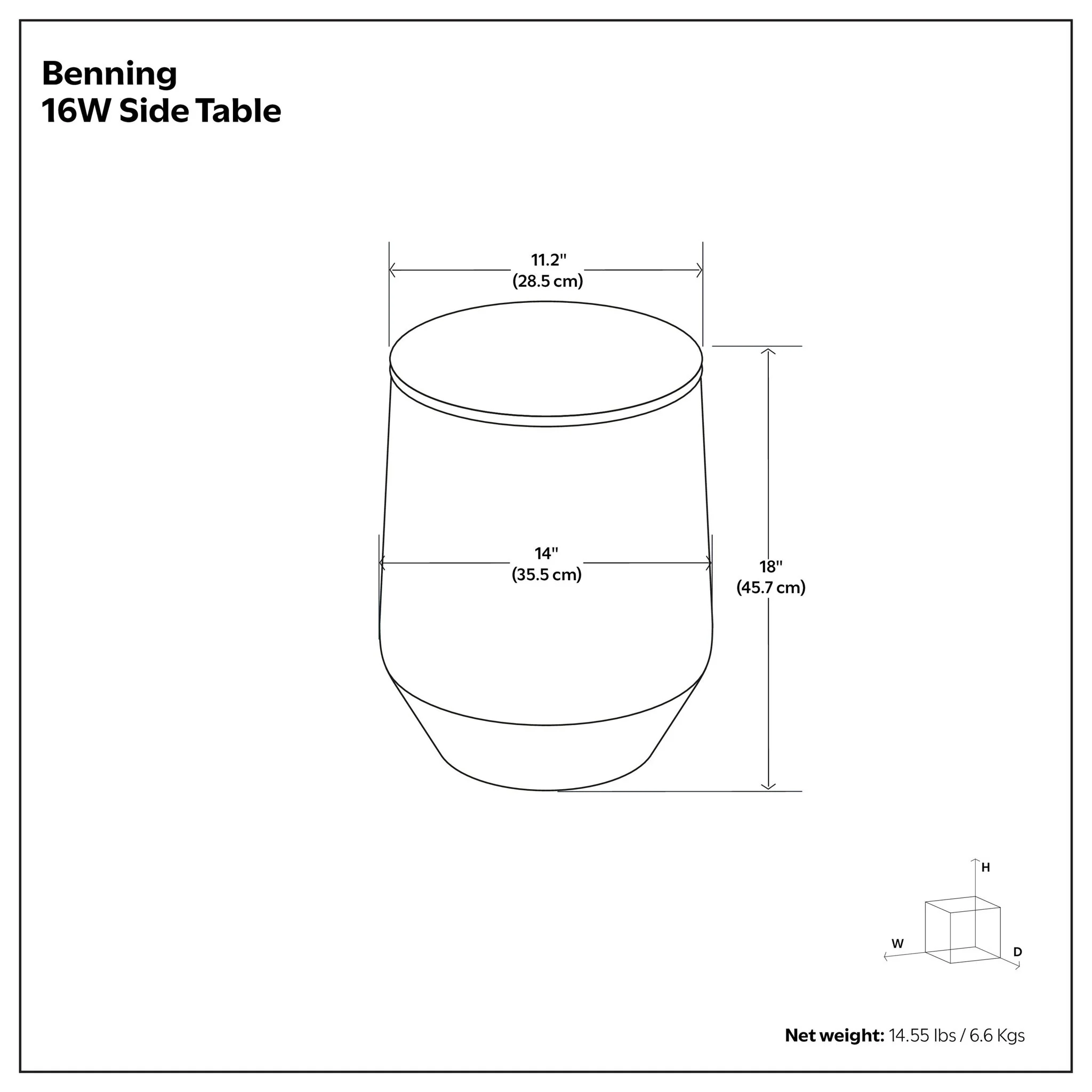 Benning - Side Table - Antique Brass / White - Image 8