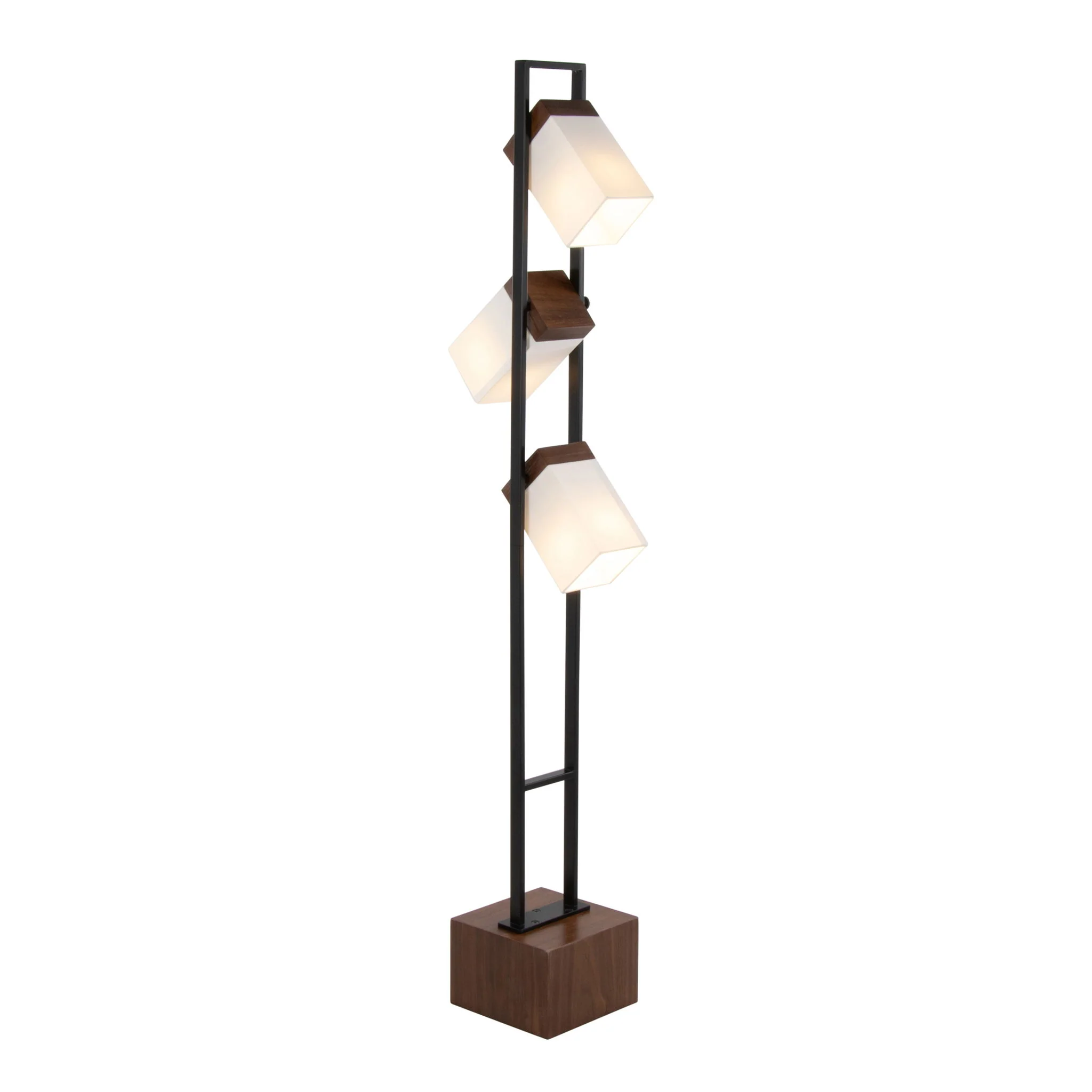 Bento - Contemporary Floor Lamp - Black / Walnut / White - Image 3