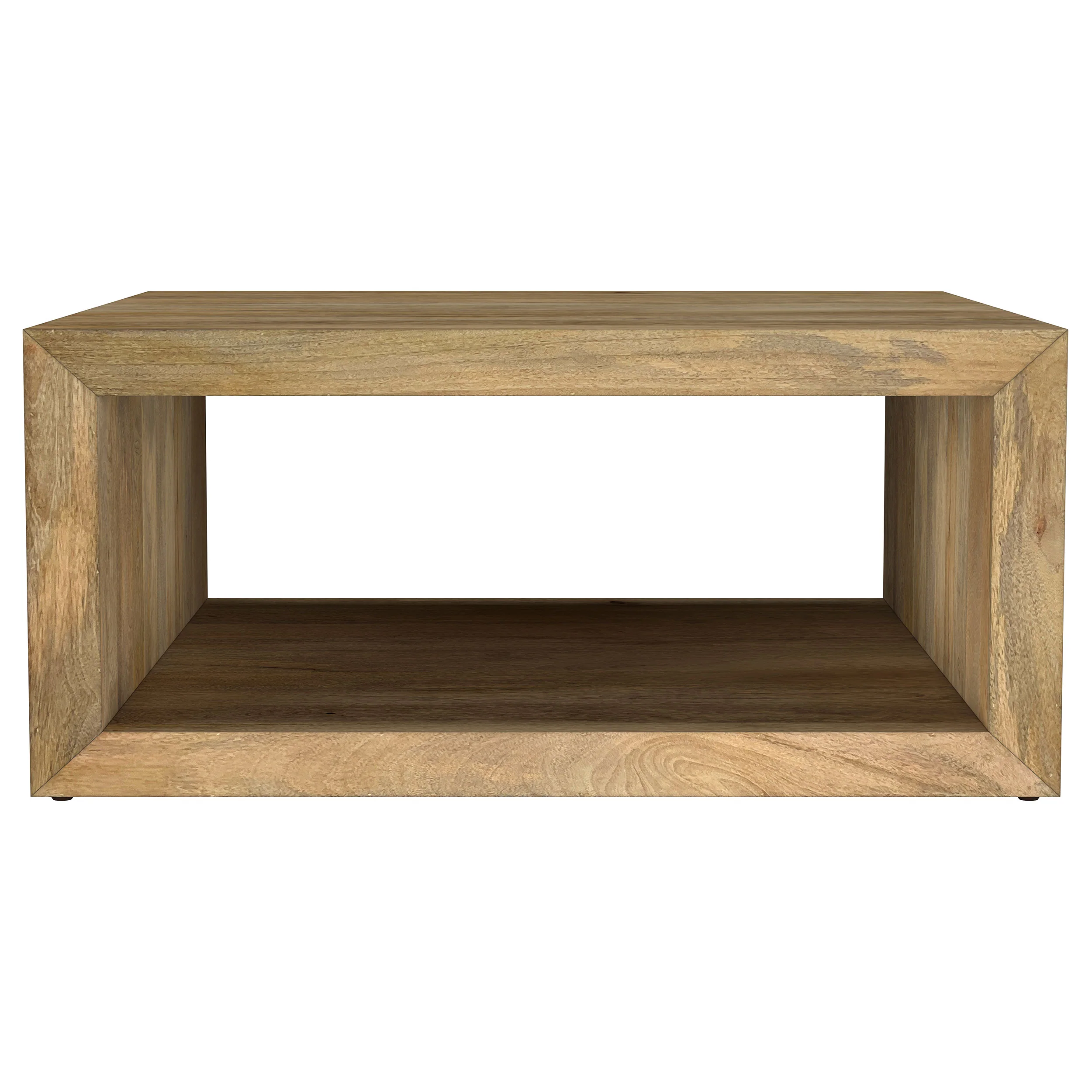 Benton Square Solid Mango Wood Coffee Table Natural - Image 4