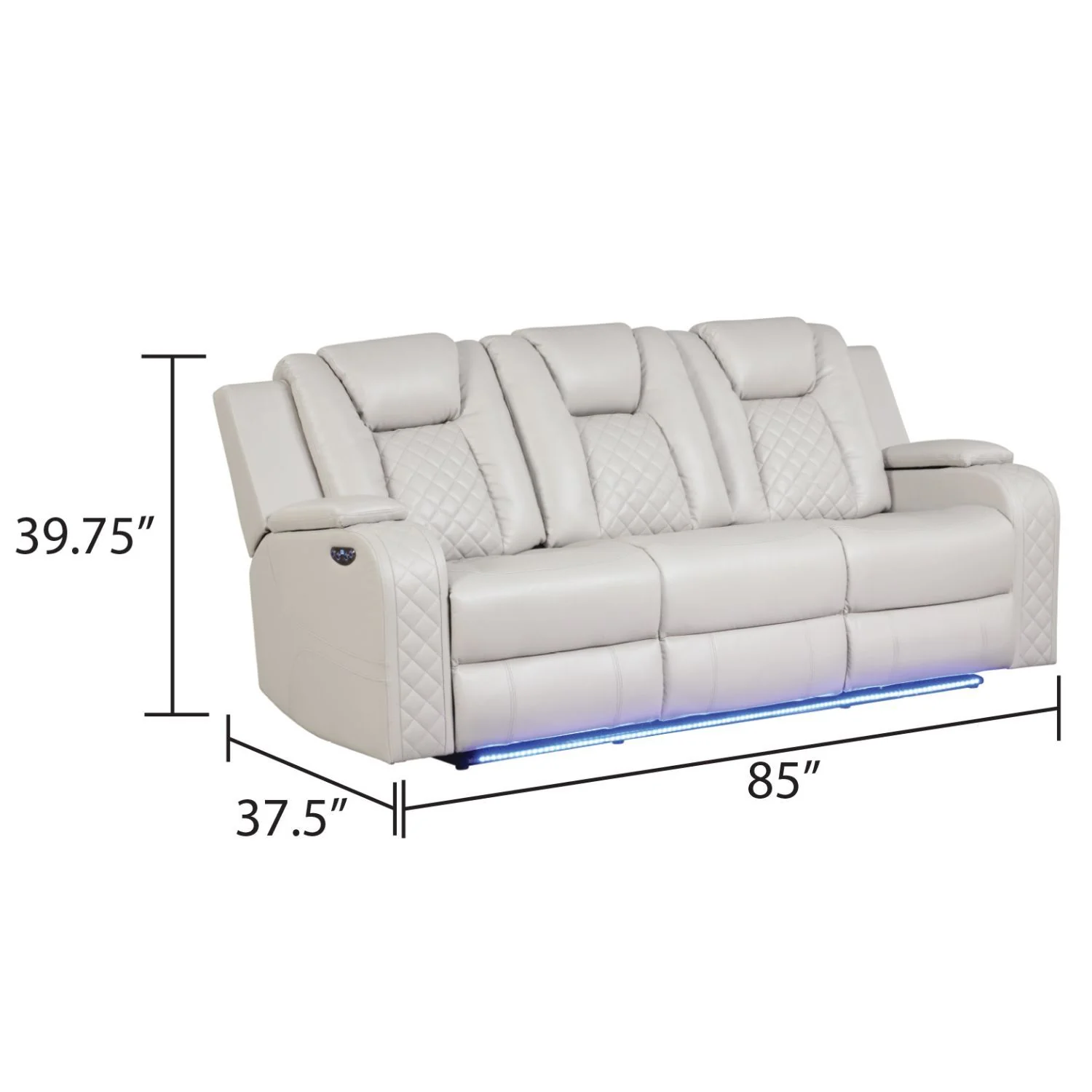 Benz - LED & Power Recliner With Adjustable Headrests And Ambient LED Lighting - Image 39