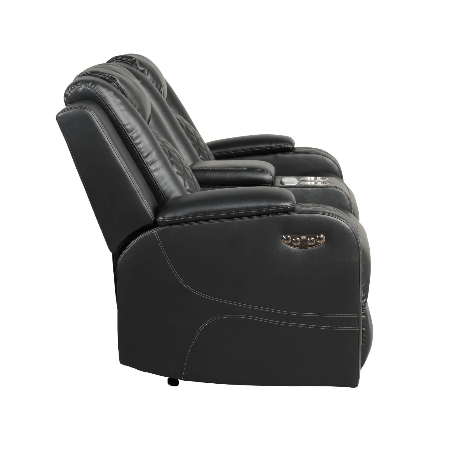 Benz - Power Reclining Loveseat With LED Lighting And Built In USB - Image 13