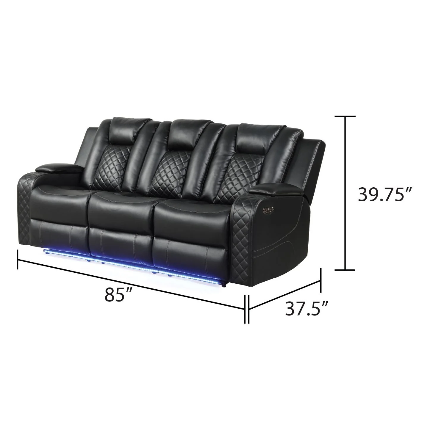 Benz - Power Reclining Sofa With LED Lighting - Image 13