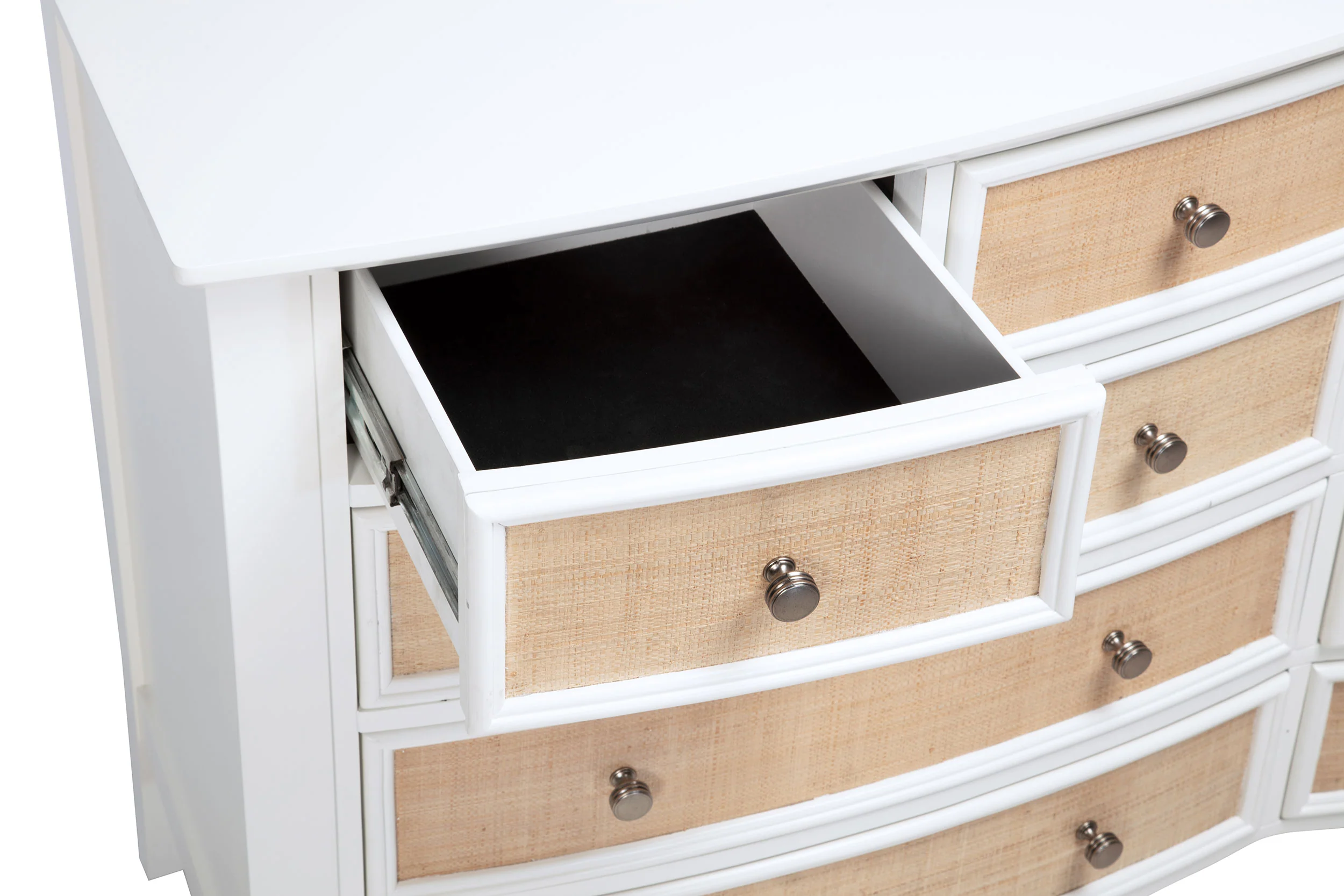 Bexhill 10-Drawer Dresser and Mirror in White - Image 9