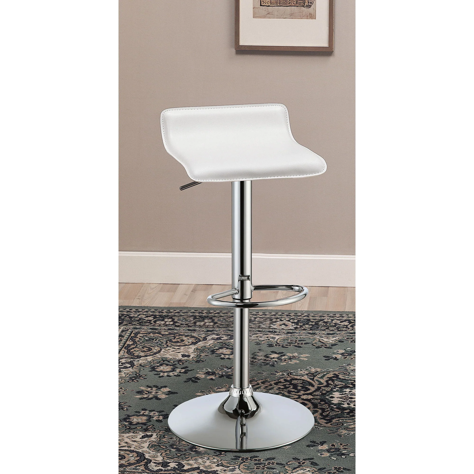 Bidwell - Adjustable Bar Stool (Set of 2) - White - Image 4