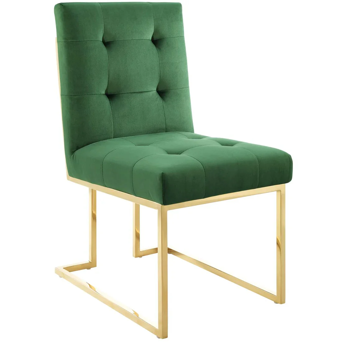 Biscuit-Tufted Performance Velvet Dining Chair - Image 13