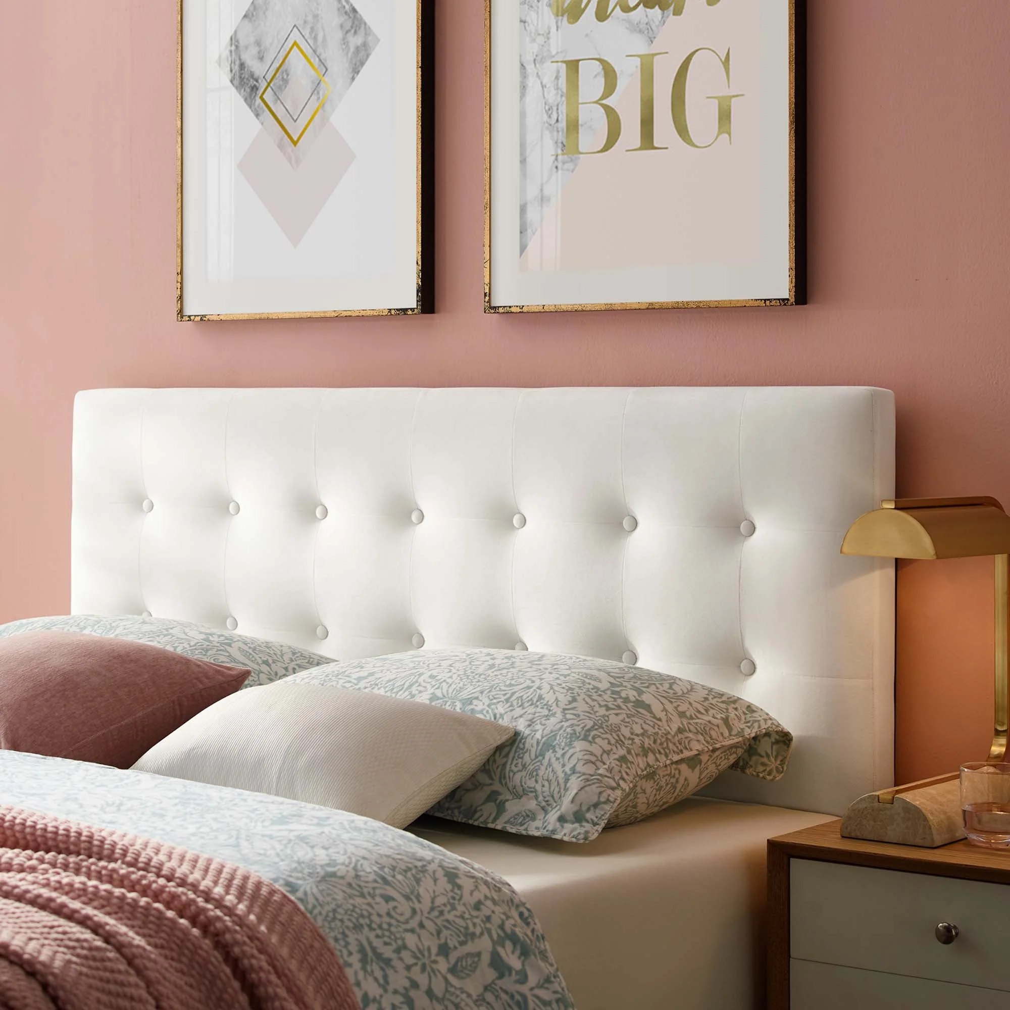 Biscuit Tufted Performance Velvet Upholstered Headboard - Image 45