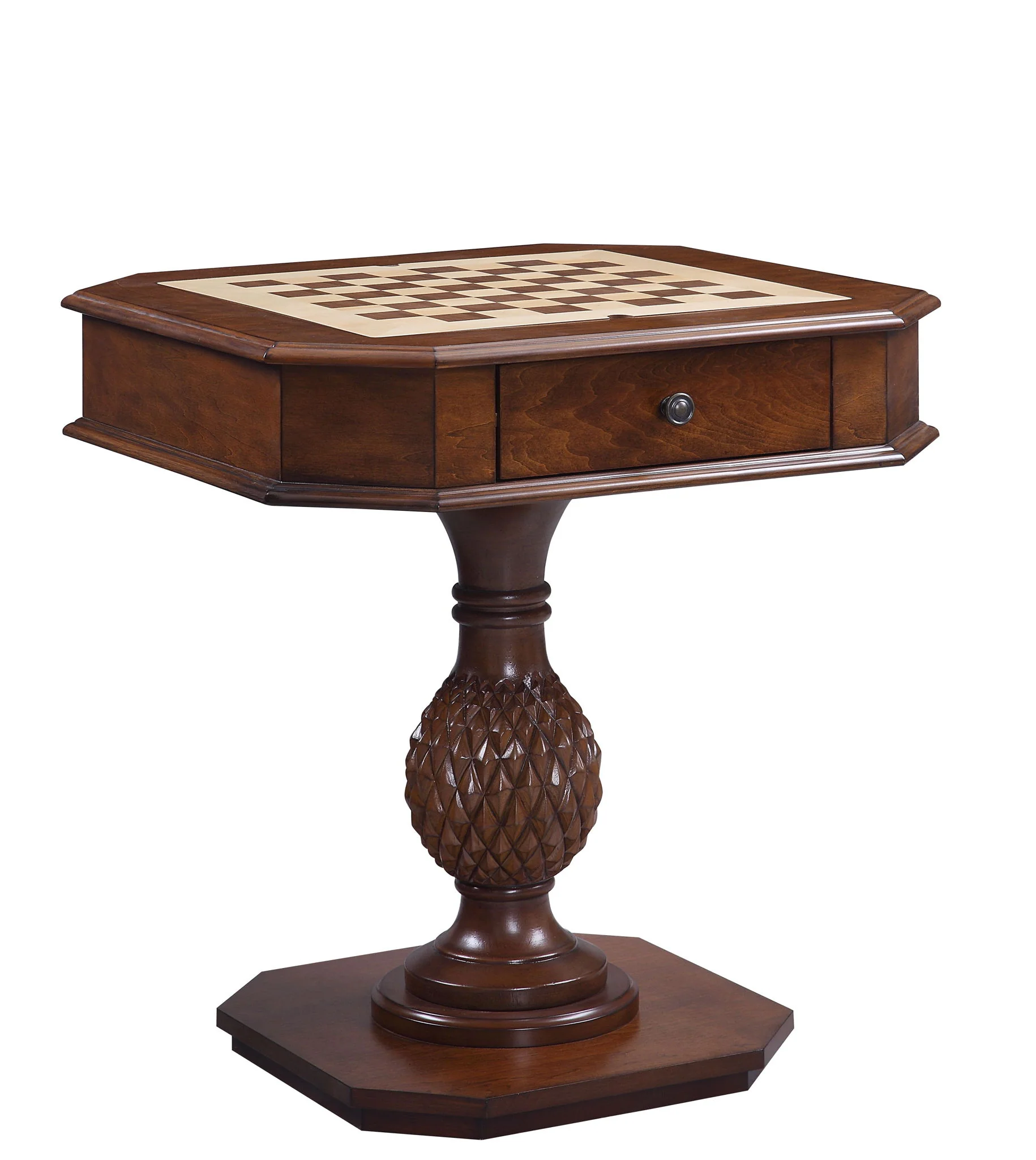 Bishop - Reversible Chess Checker Game Table With Game Tray (Chess Fingures Not Included) - Cherry - Image 6