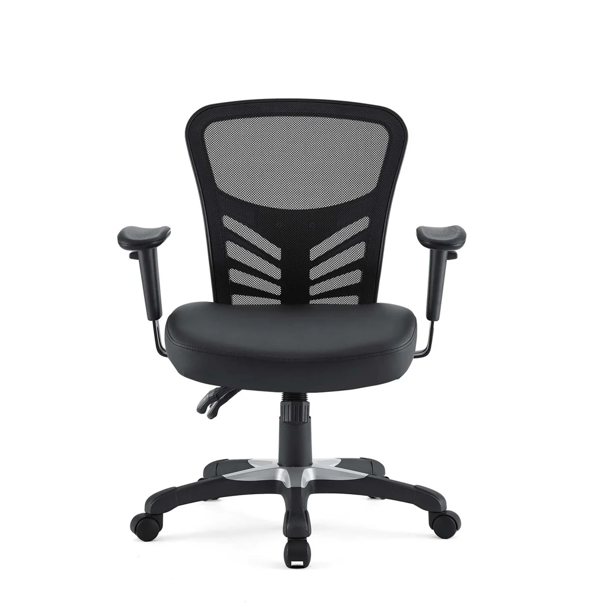 Black Vinyl Mesh Office Chair – Ergonomic Adjustable - Image 8