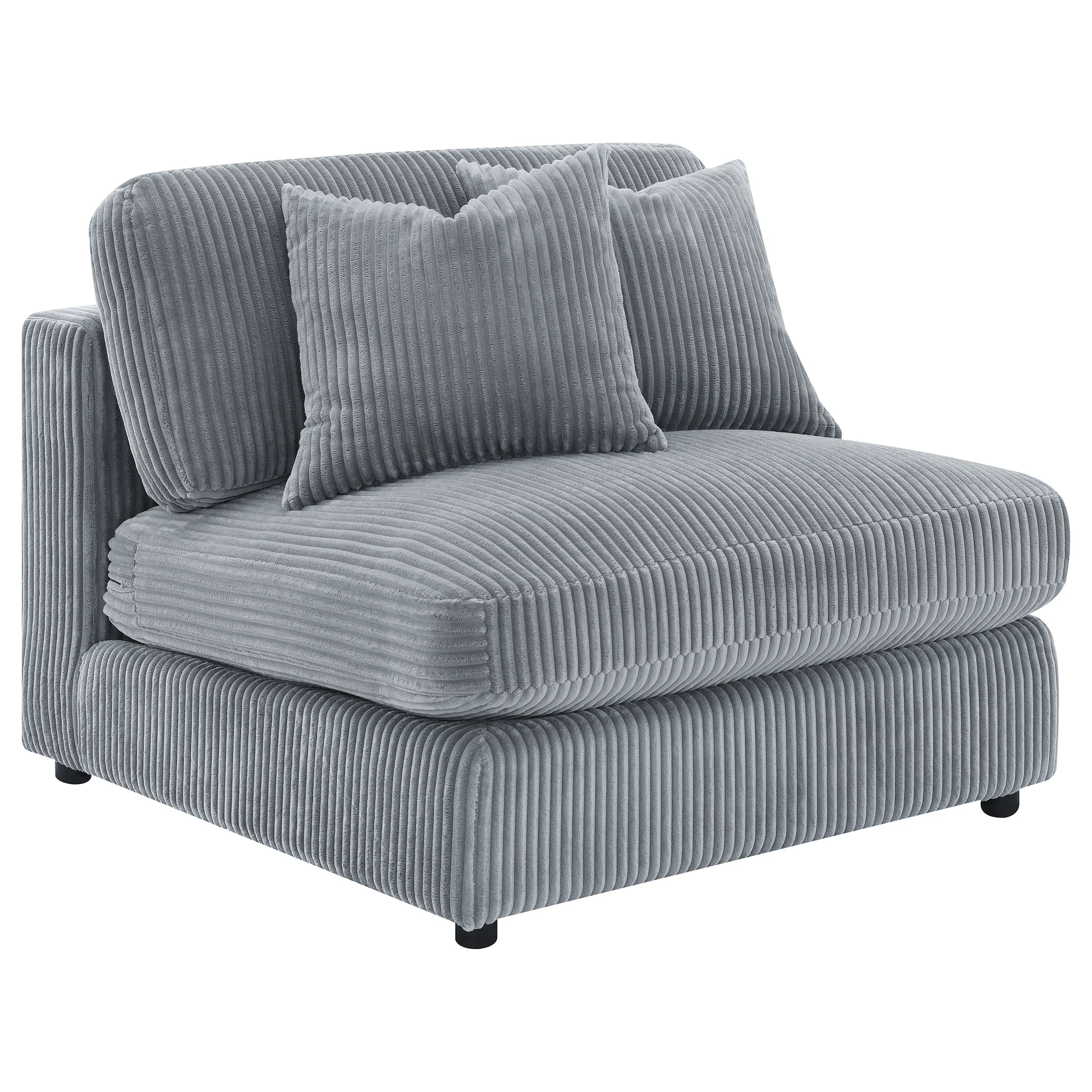 Blaine Upholstered Armless Chair in Fog