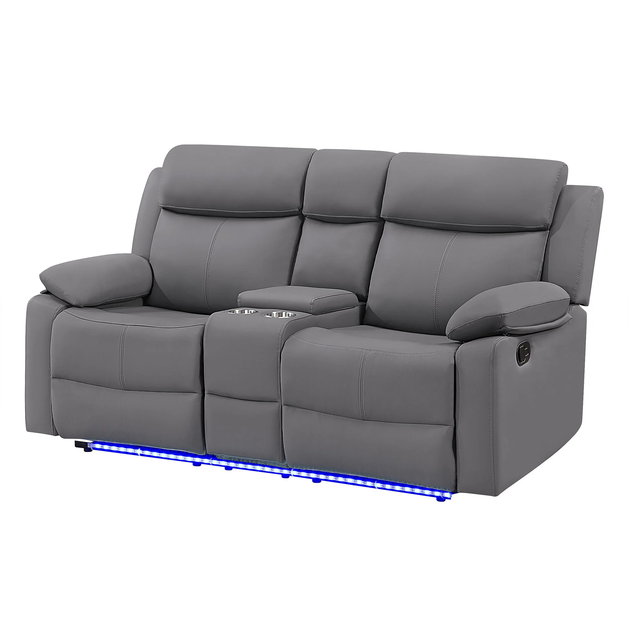 Blanche - Console Reclining Loveseat With LED Lights And Speakers - Image 11
