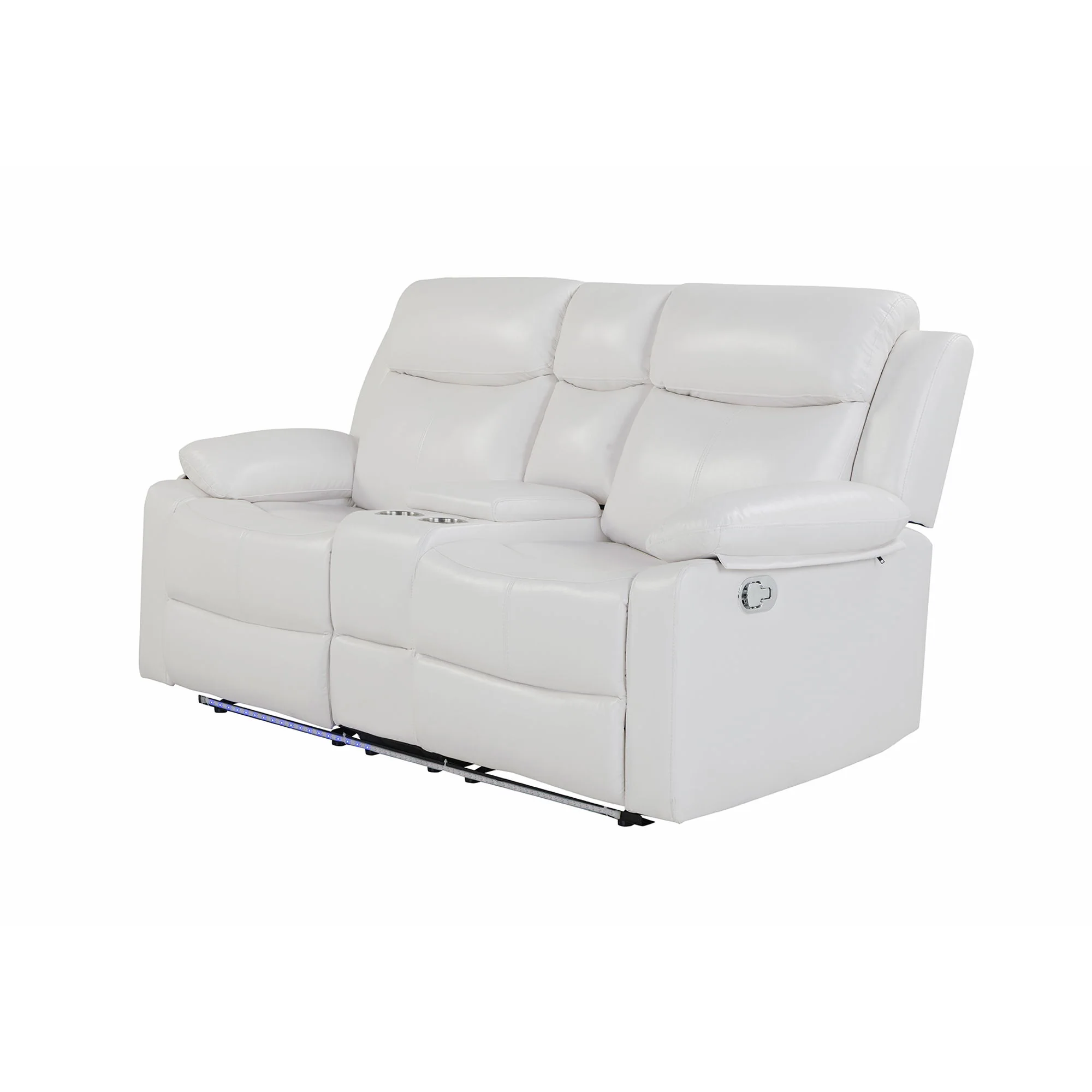 Blanche - Console Reclining Loveseat With LED Lights And Speakers - Image 12