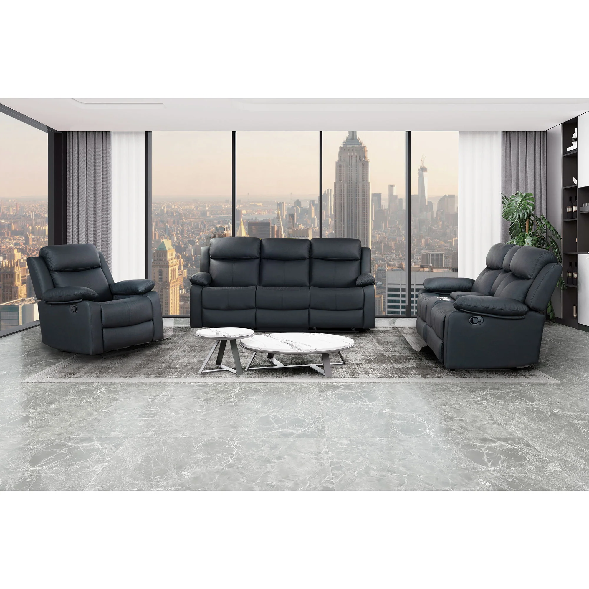 Blanche - Glider Recliner With LED, Pillow Top Arms - Image 11