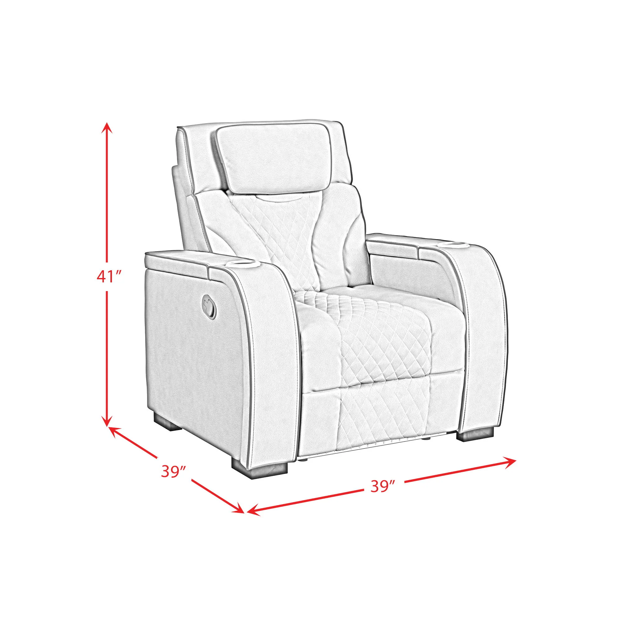 Blitz - Motion Recliner With LED - Image 17