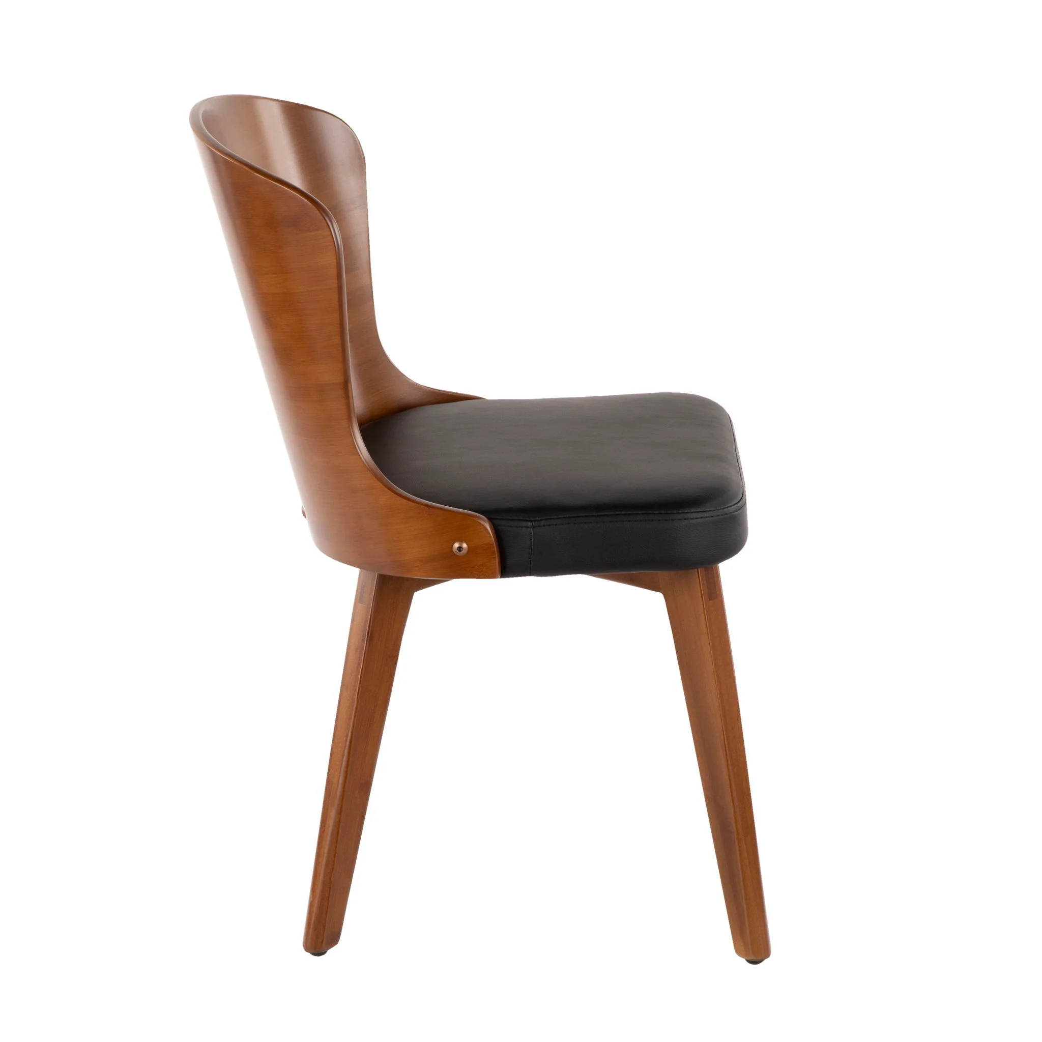 Bocello - Mid-Century Chair - Walnut / Black - Image 5
