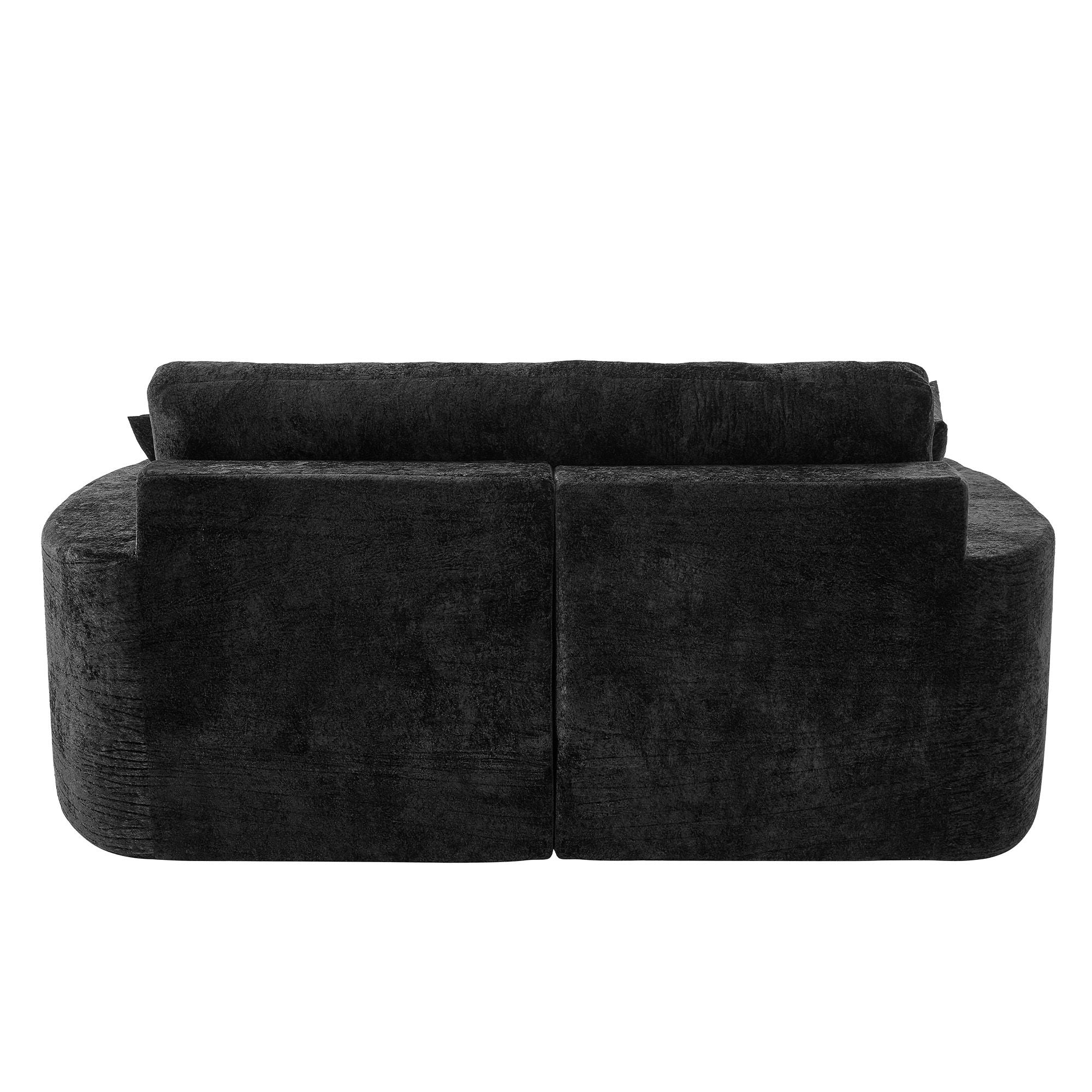 Boneless Design Upholstered Sofa Bed With Cup Holders - Image 17