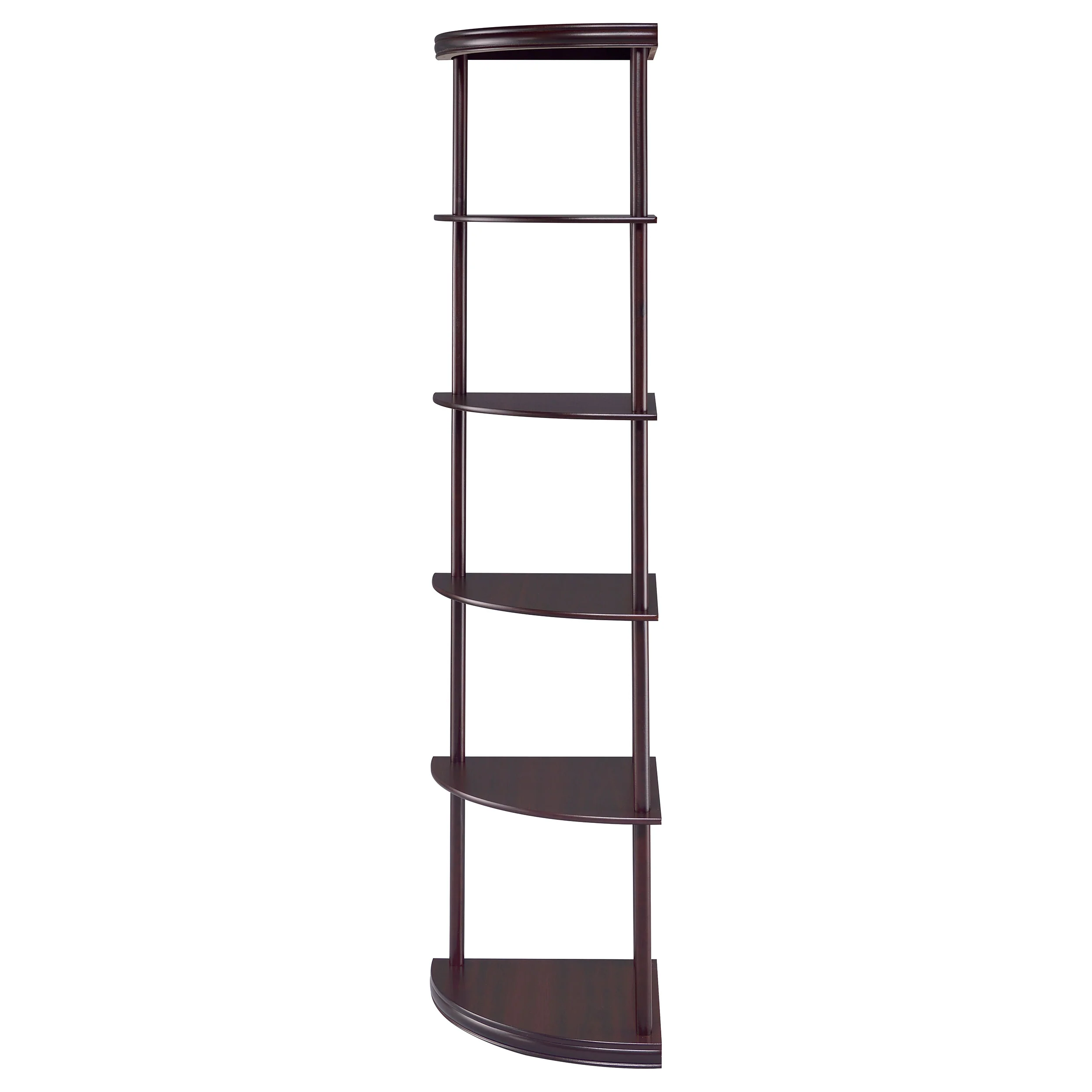 Bonwick 72-inch 5-Shelf Corner Bookshelf Cappuccino - Image 5