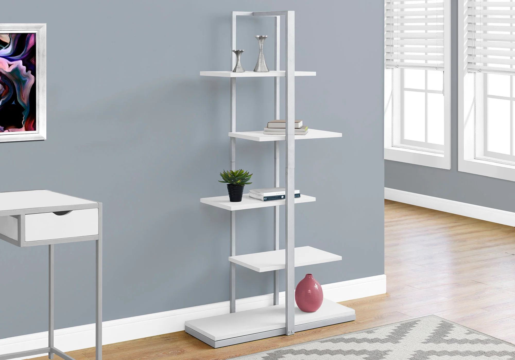 Bookshelf, Bookcase, Etagere, 5 Tie For Office, Contemporary & Modern - Image 6
