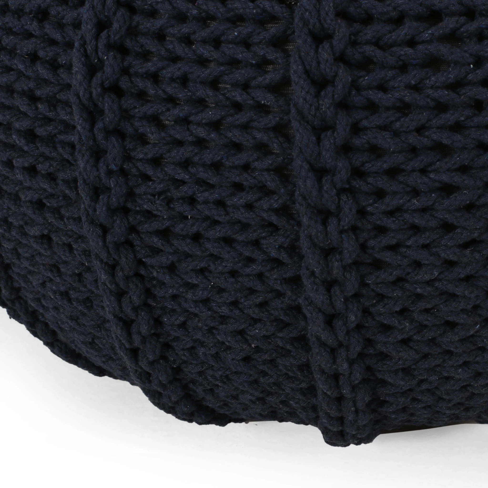 Bordeaux - Knitted Round Pouf Ottoman And Floor Cushion - Image 11