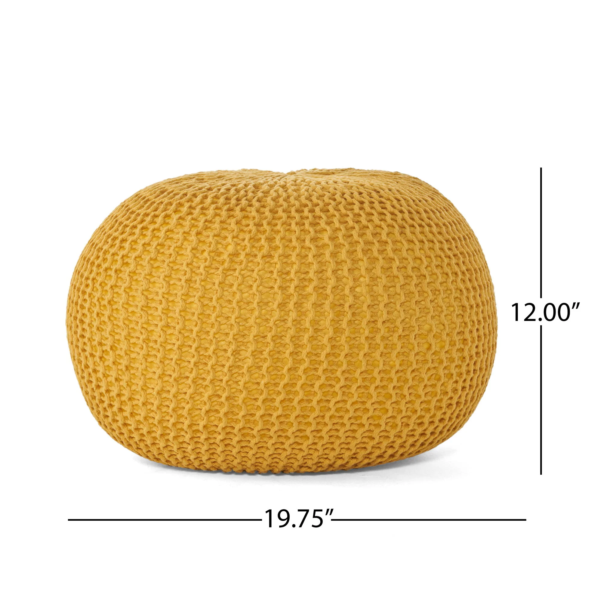 Bordeaux - Knitted Round Pouf, Versatile Ottoman And Floor Cushion - Image 14