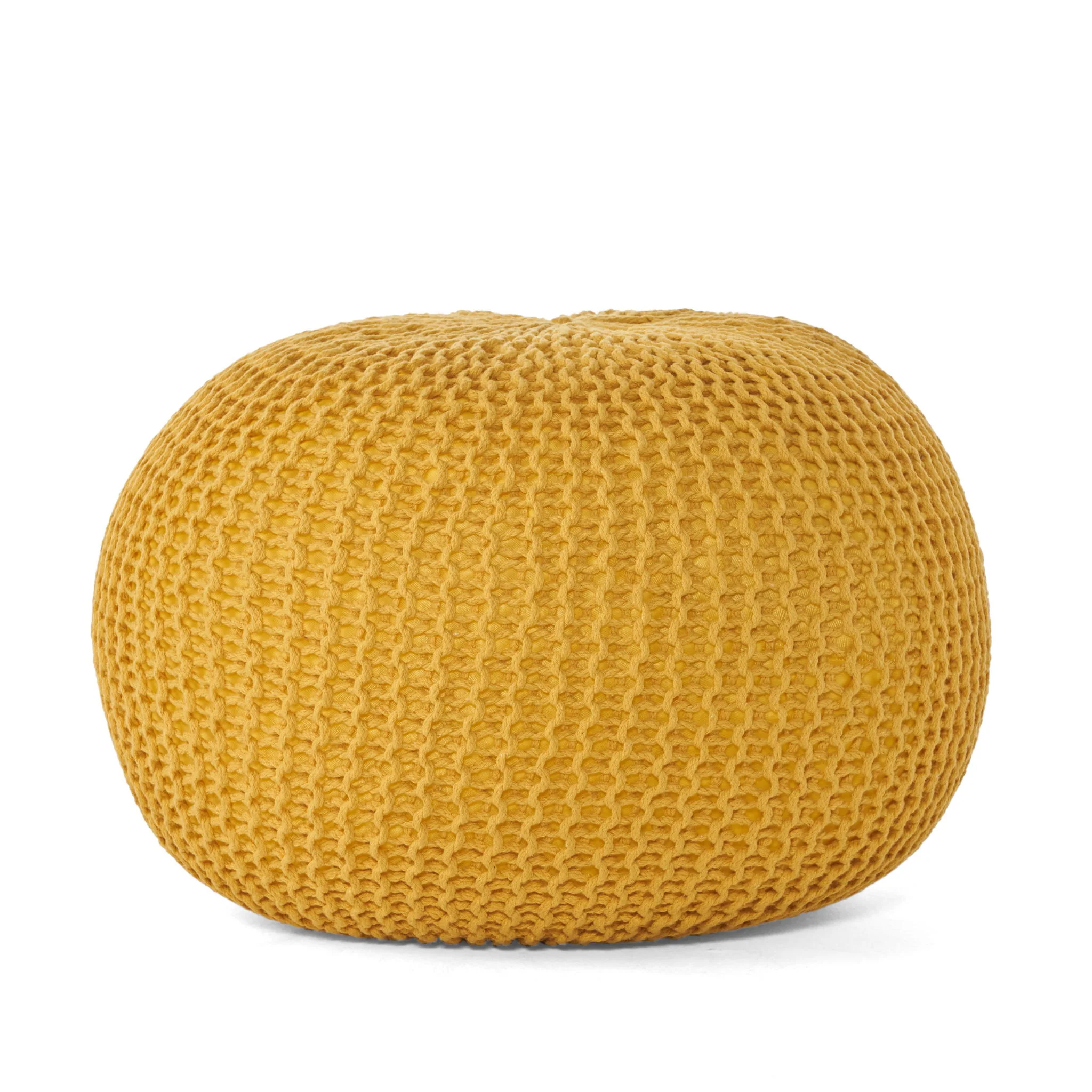 Bordeaux - Knitted Round Pouf, Versatile Ottoman And Floor Cushion - Image 16