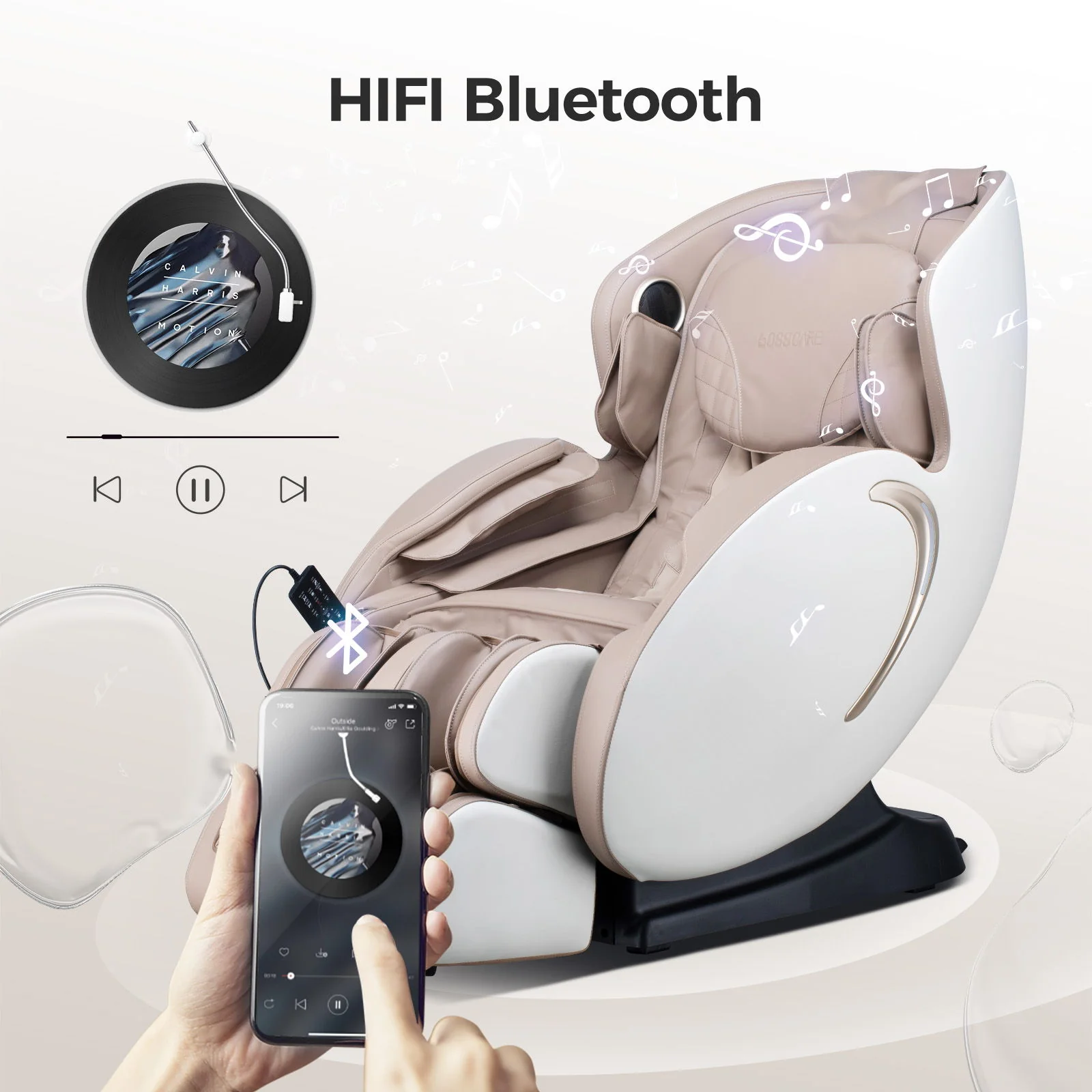 Bosscare - 3D Zero Gravity Massage Chair, Full Body Shiatsu Recliner With App - Image 5