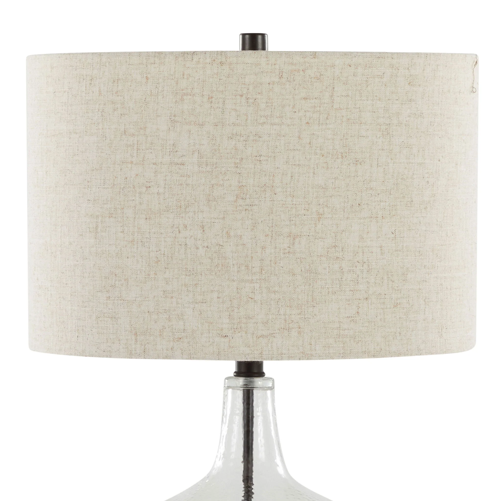 Botella - Contemporary Table Lamp Built In USB Port (Set of 2) - Clear / Oil Bronze / Natural - Image 3