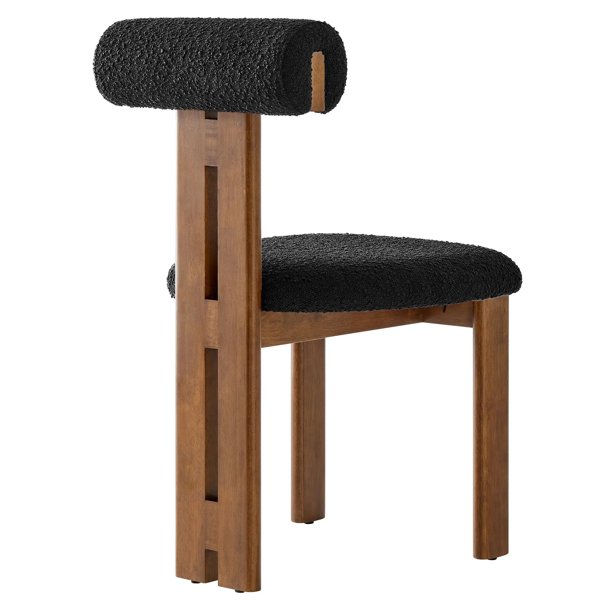 Boucle Fabric 3-Leg Dining Chair Set of 2 - Image 19