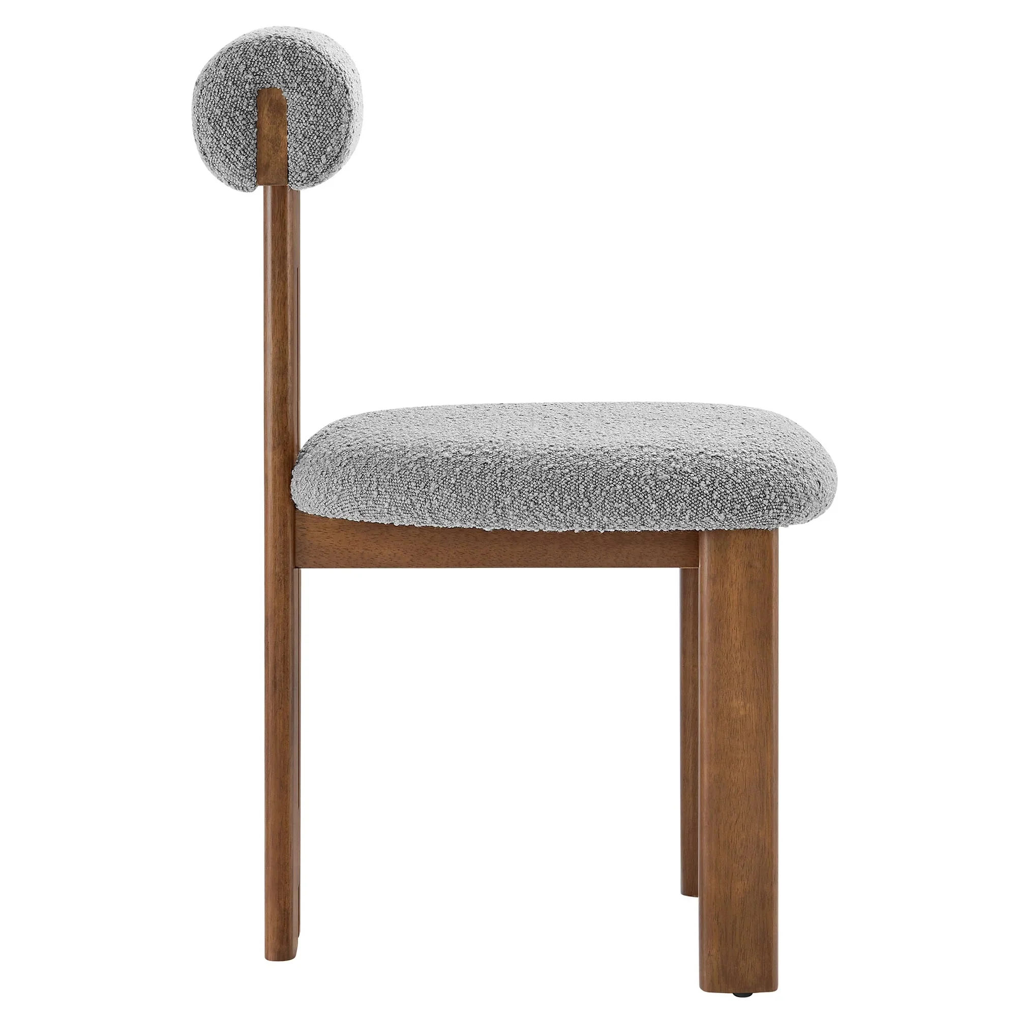 Boucle Fabric 3-Leg Dining Chair Set of 2 - Image 28