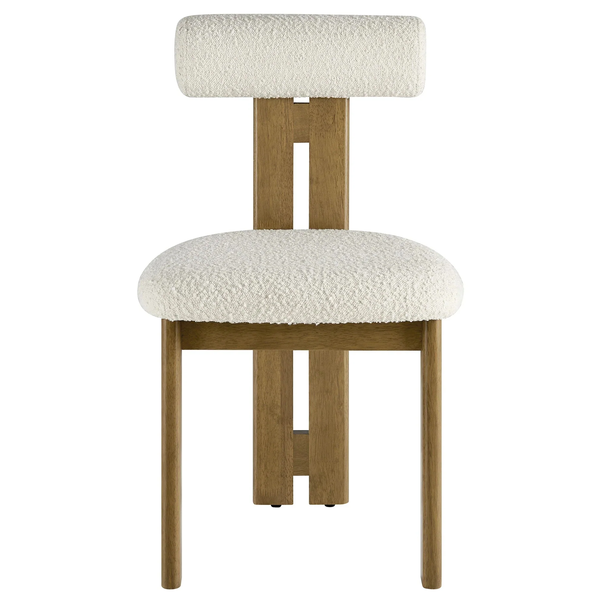 Boucle Fabric 3-Leg Dining Chair Set of 2 - Image 8