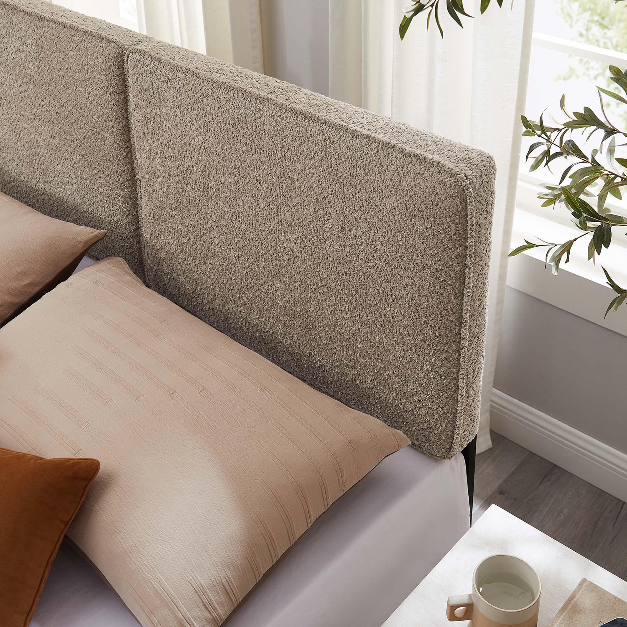 Boucle Upholstered Pillow-Style Headboard - Image 40