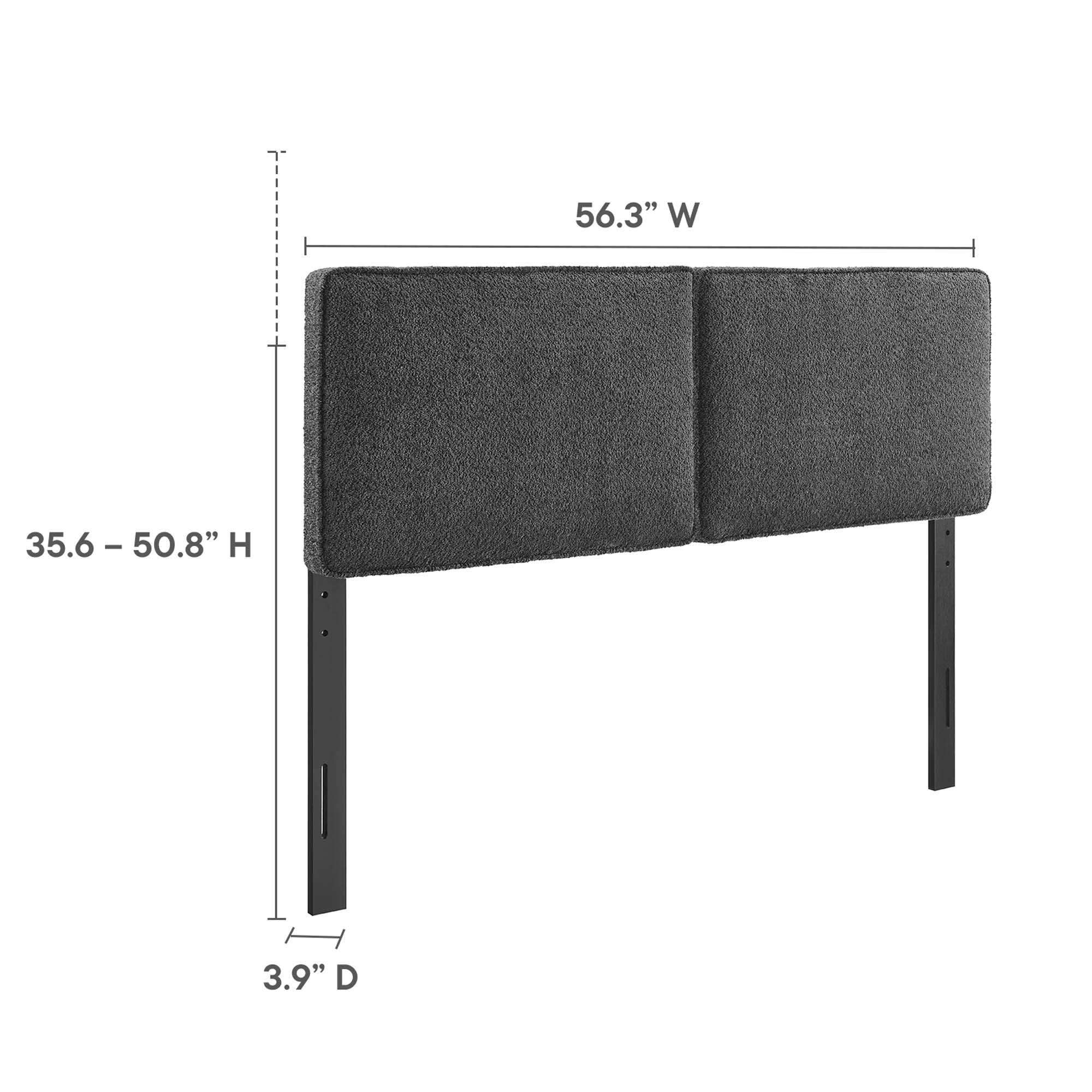 Boucle Upholstered Pillow-Style Headboard - Image 45