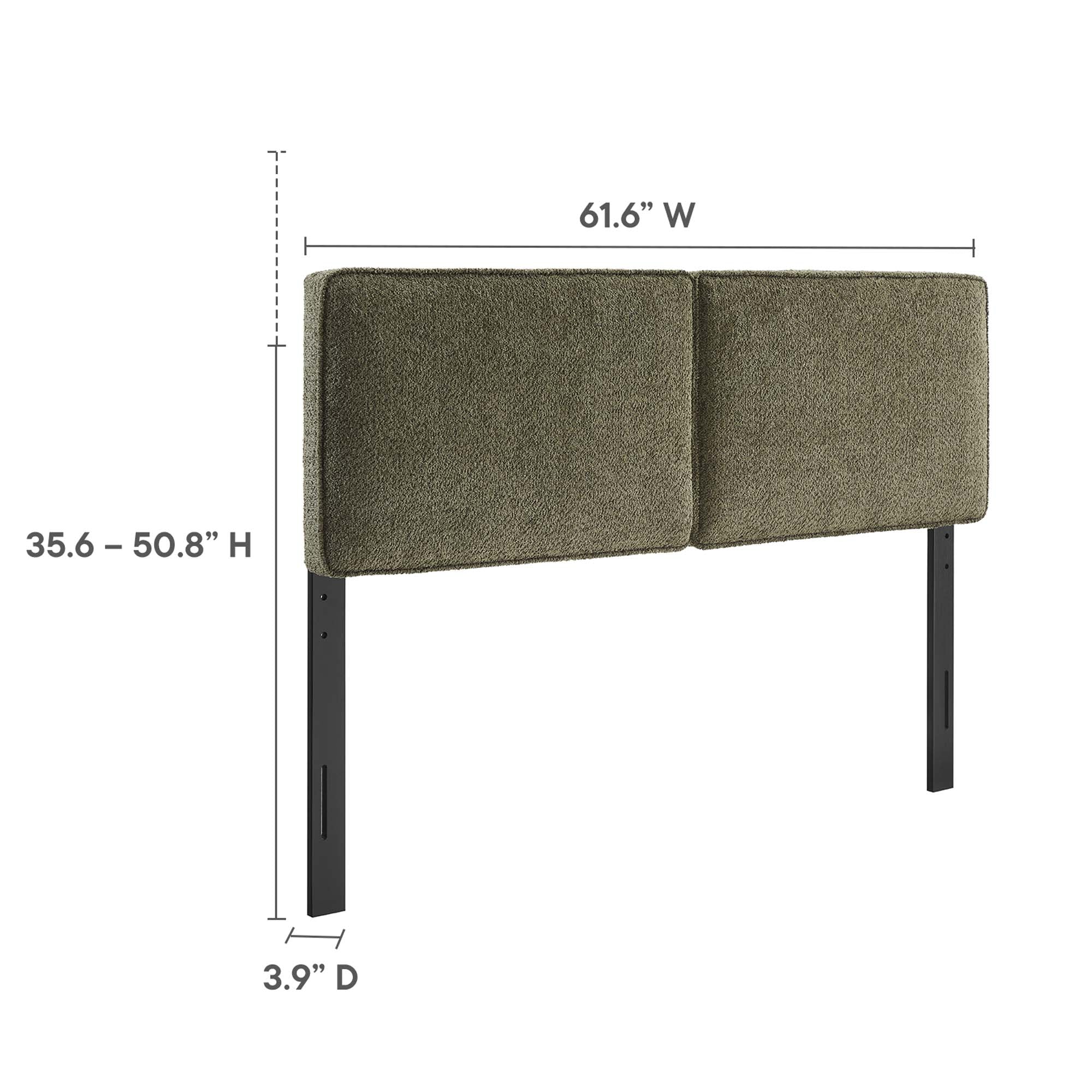 Boucle Upholstered Pillow-Style Headboard - Image 51