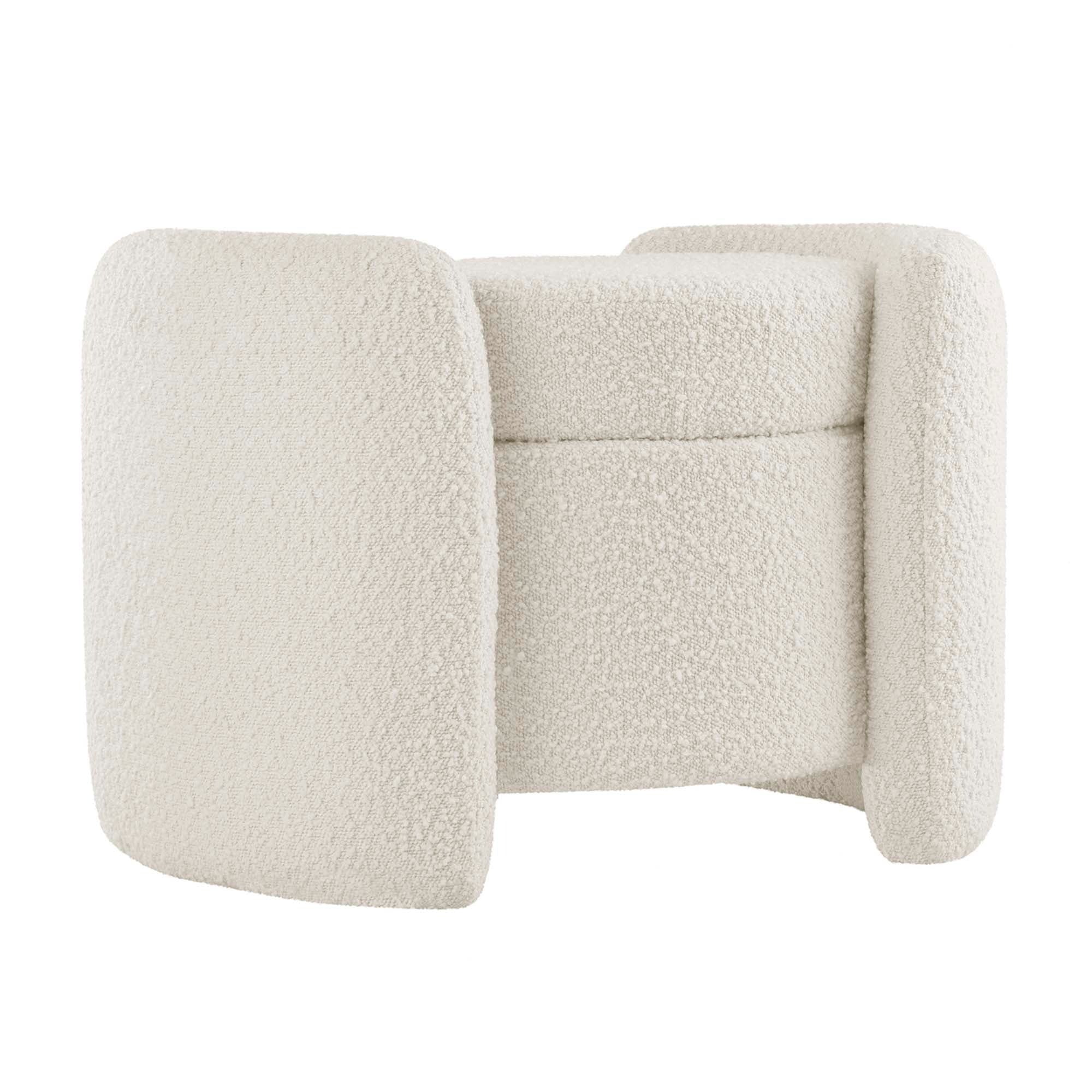 Boucle Upholstered Storage Ottoman with Removable Seat – 28 Inch - Image 15