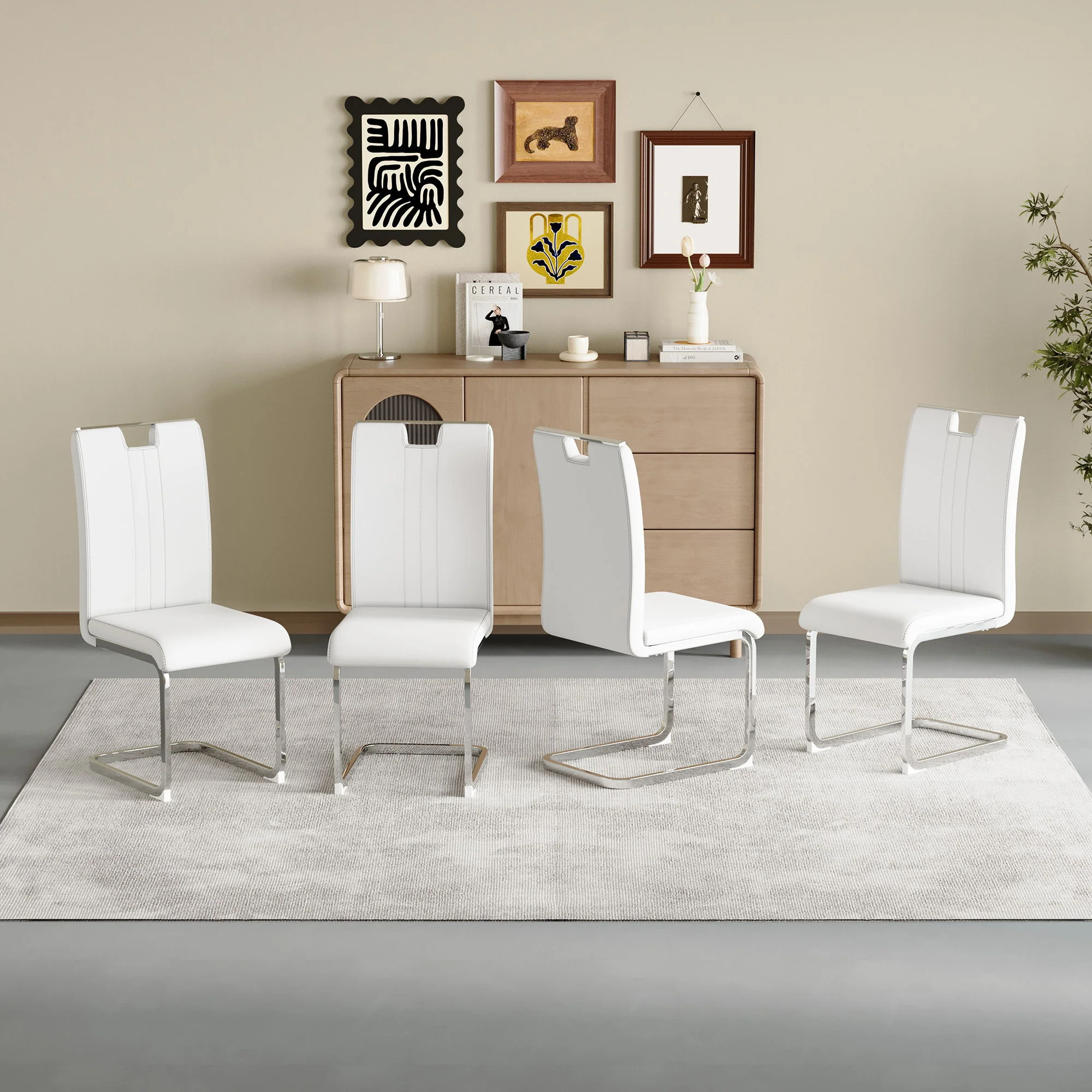 Bow Shaped Chairs, Ergonomic Design, Non Slip Base - Image 5