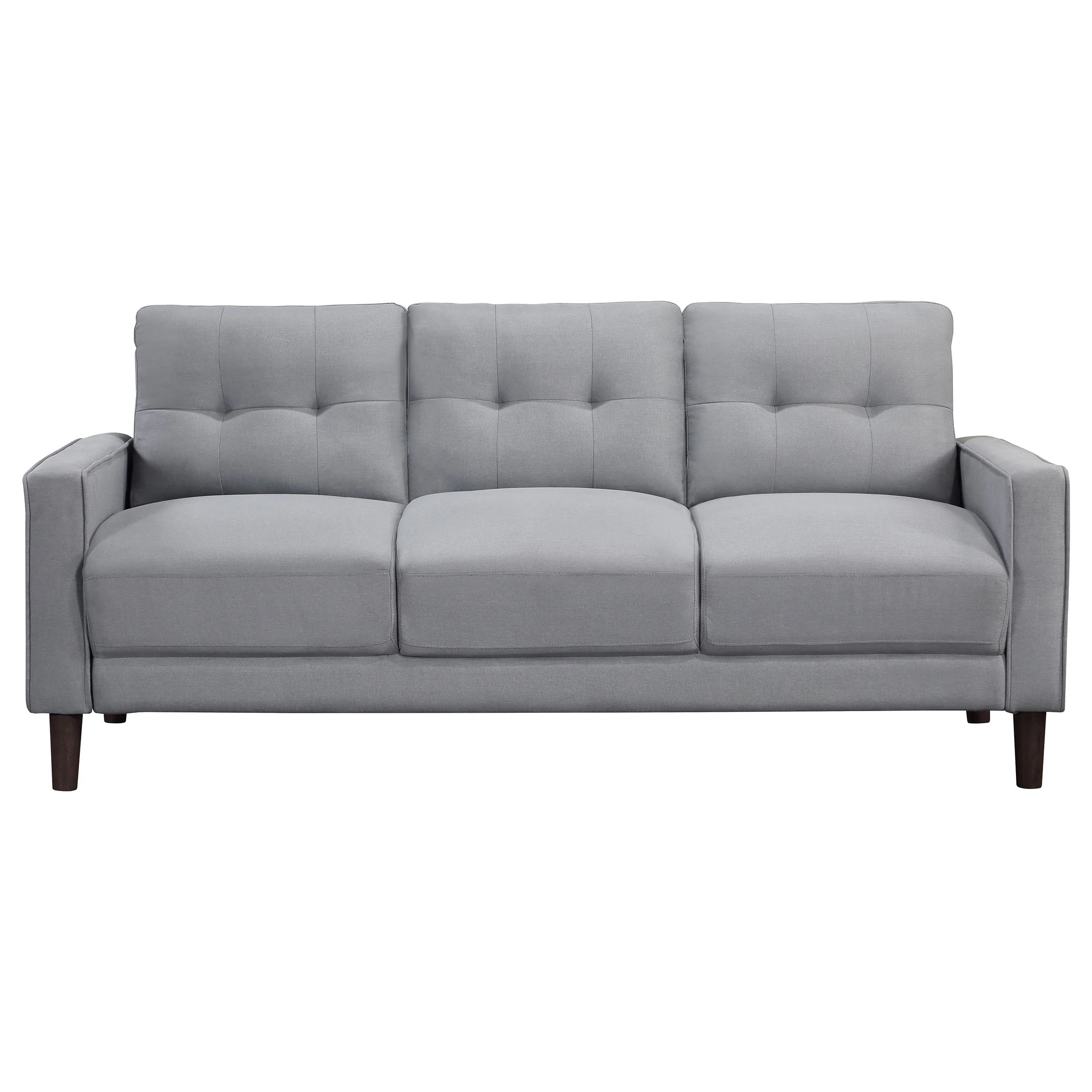 Bowen 2-Piece Upholstered Track Arm Tufted Sofa Set Grey - Image 2