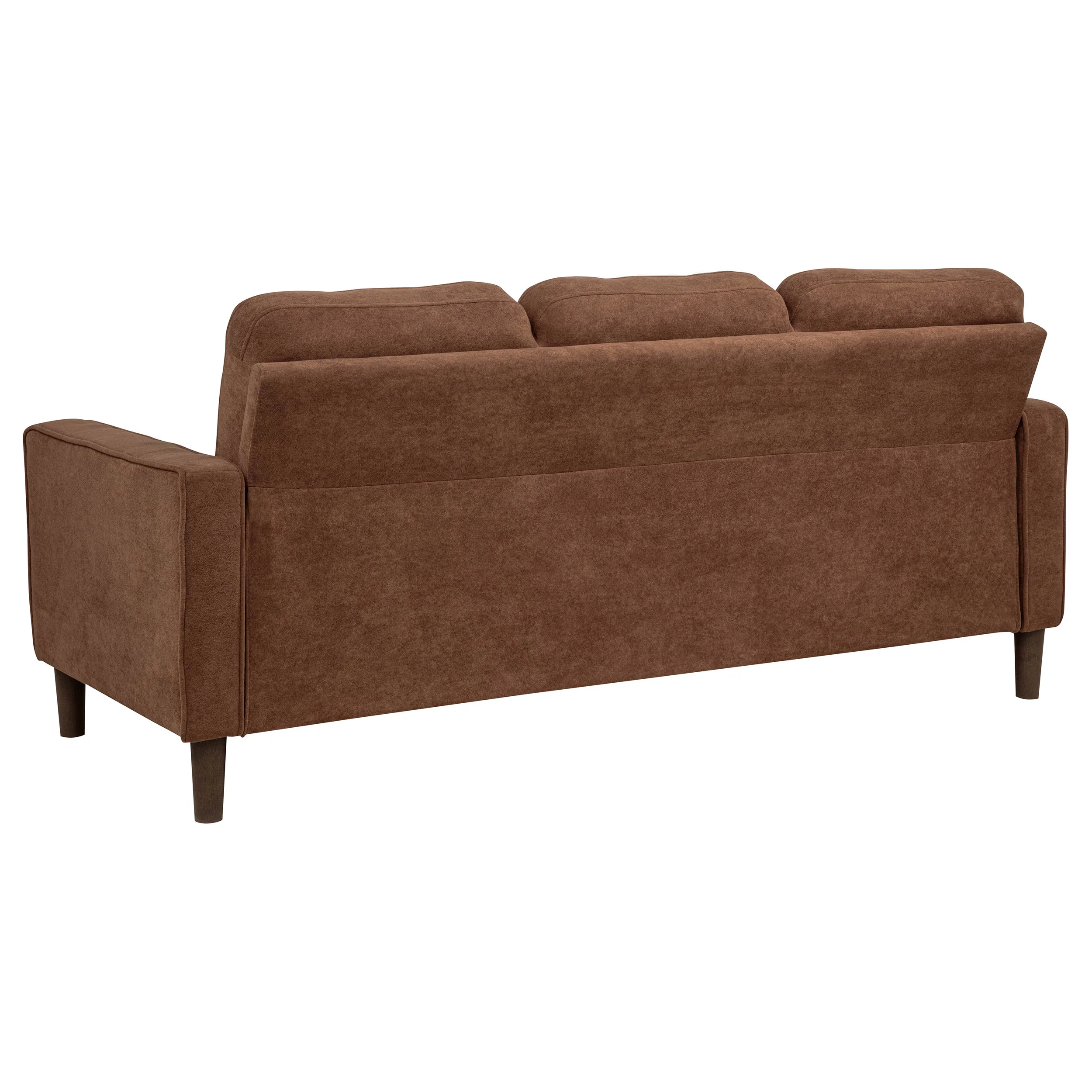 Bowen II 2-Piece Fabric Upholstered Track Arm Sofa Set, Rust - Image 3