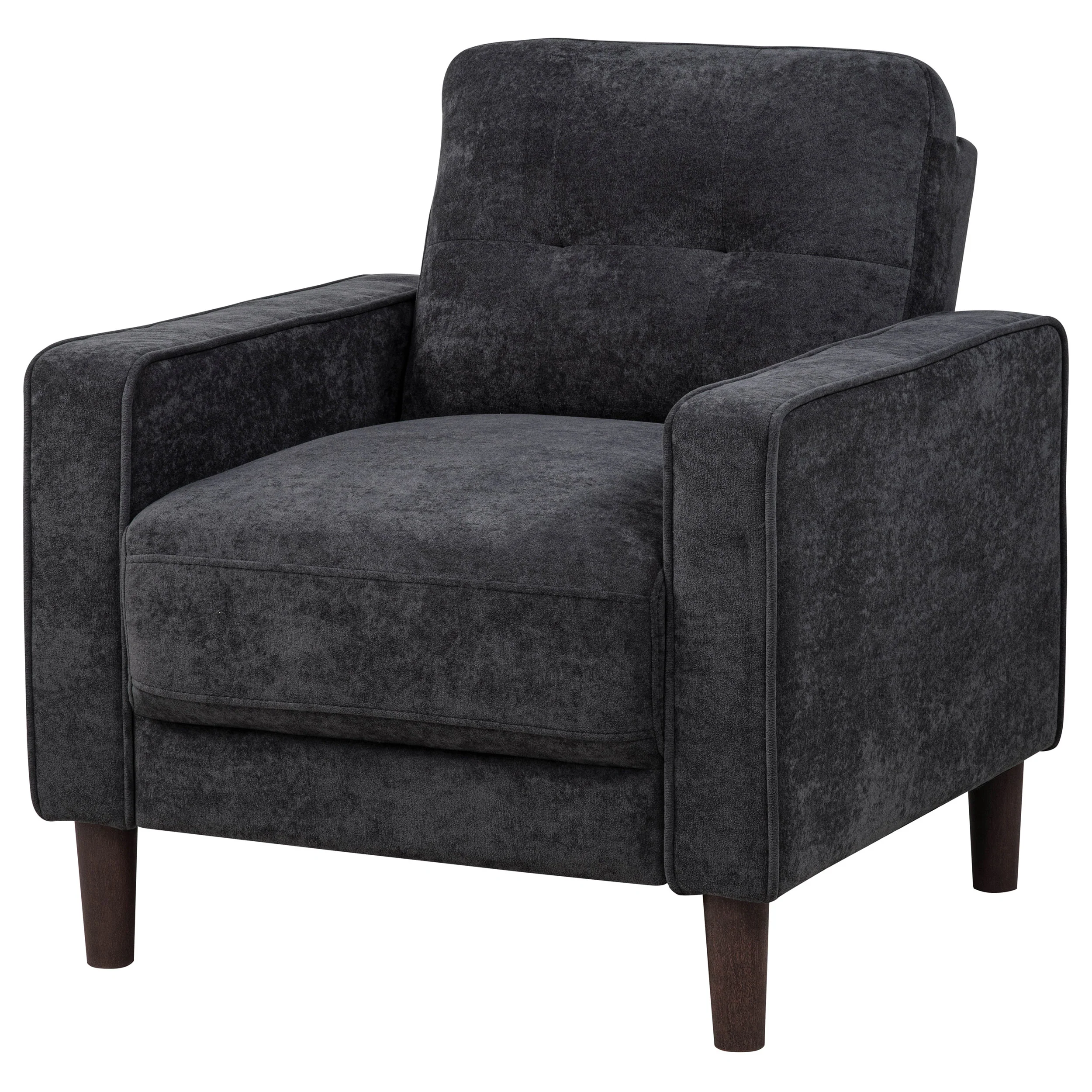 Bowen II Fabric Upholstered Track Arm Chair Steel Grey - Image 4