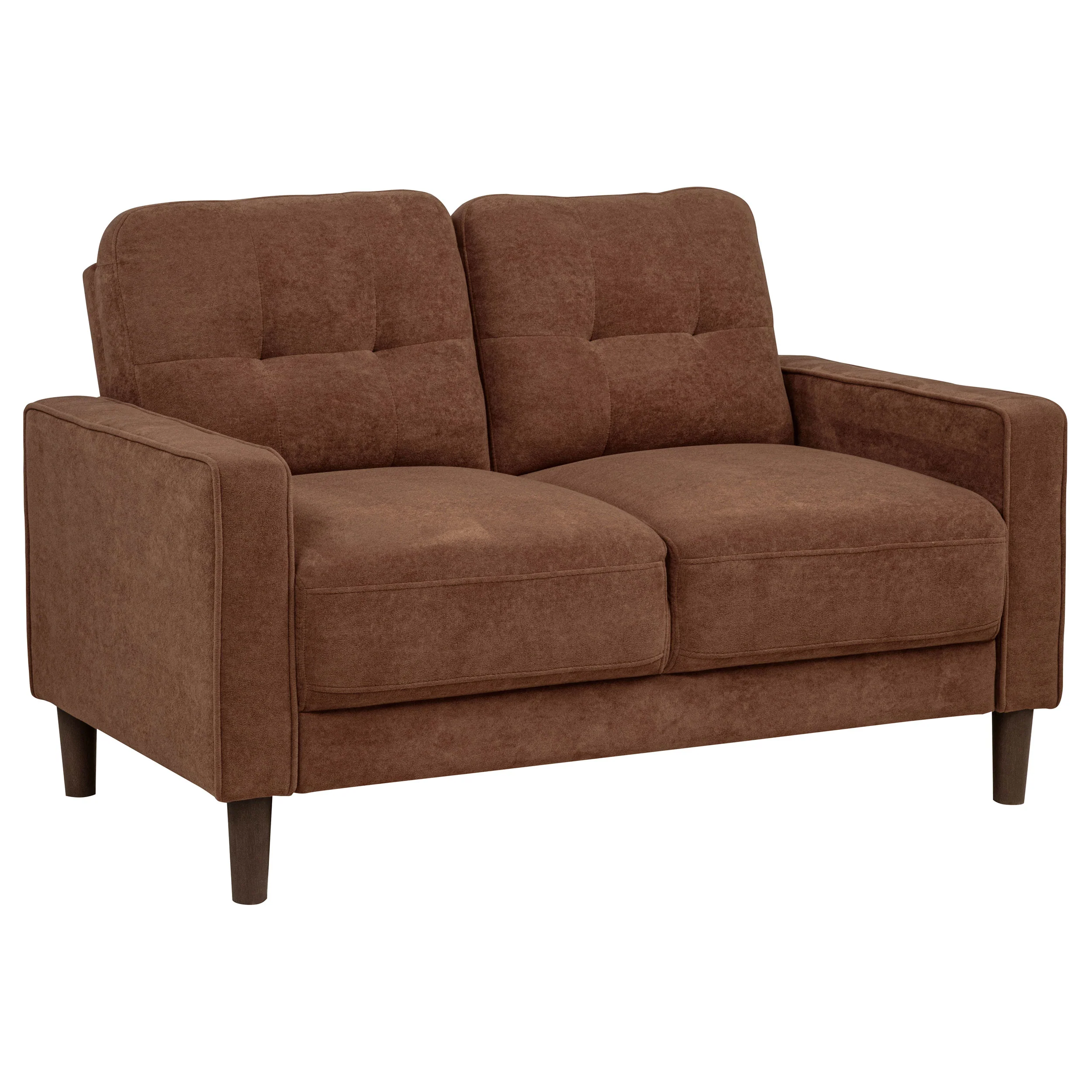 Bowen II Fabric Upholstered Track Arm Loveseat, Rust
