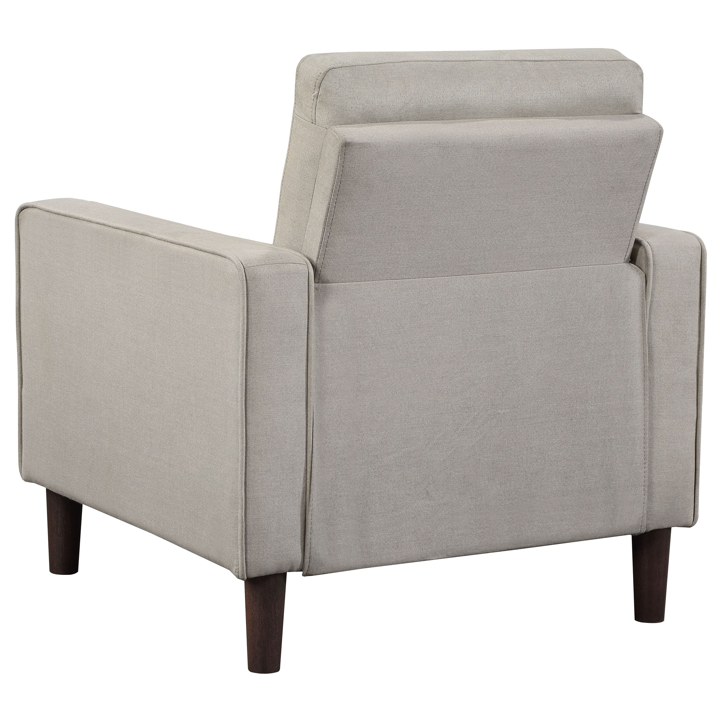 Bowen Upholstered Track Arm Tufted Accent Chair in Beige - Image 7