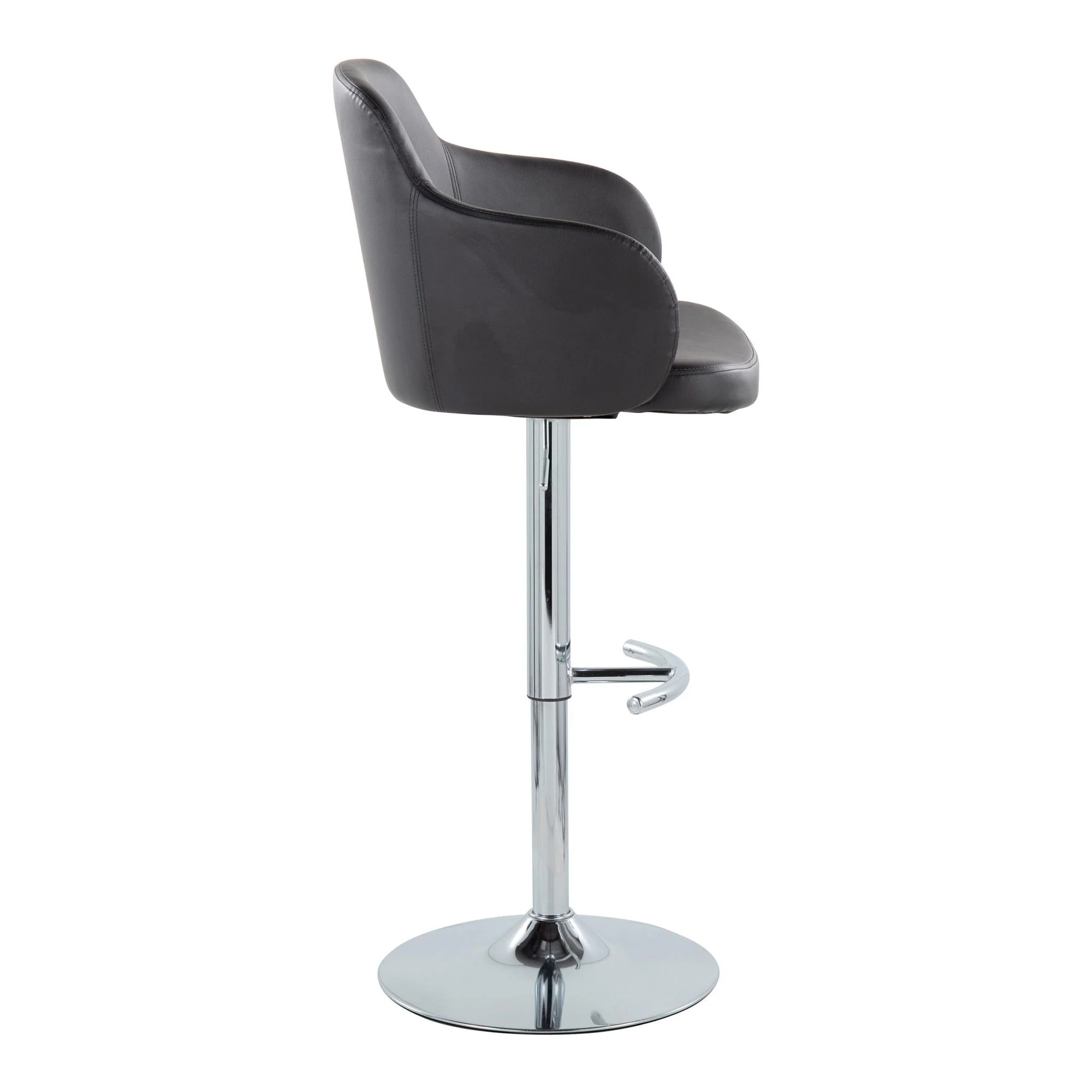 Boyne - Contemporary Adjustable Barstool With Swivel & Rounded T Footrest (Set of 2) - Image 8