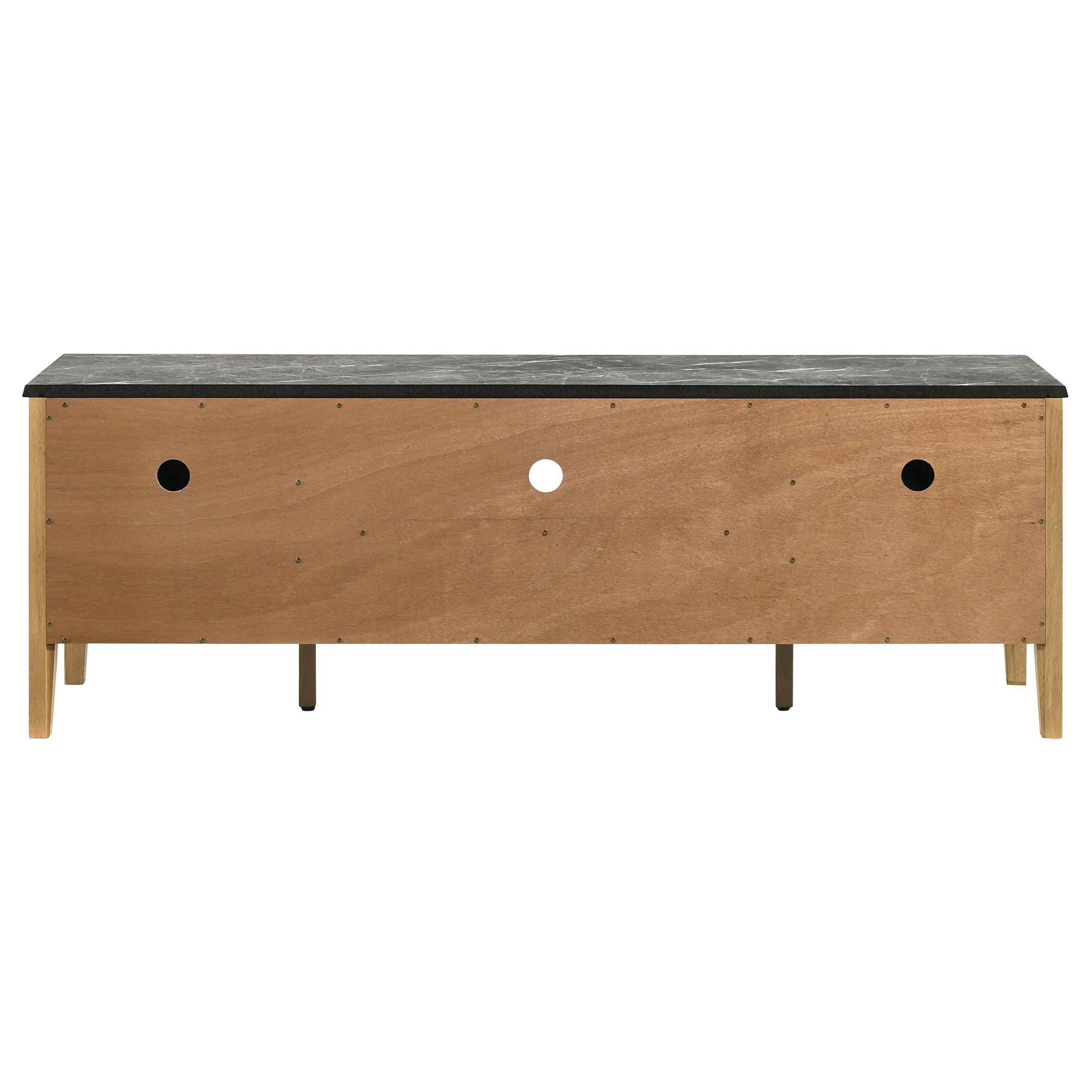 Bradley 63-Inch 2-Door TV Stand Grey and Natural - Image 6