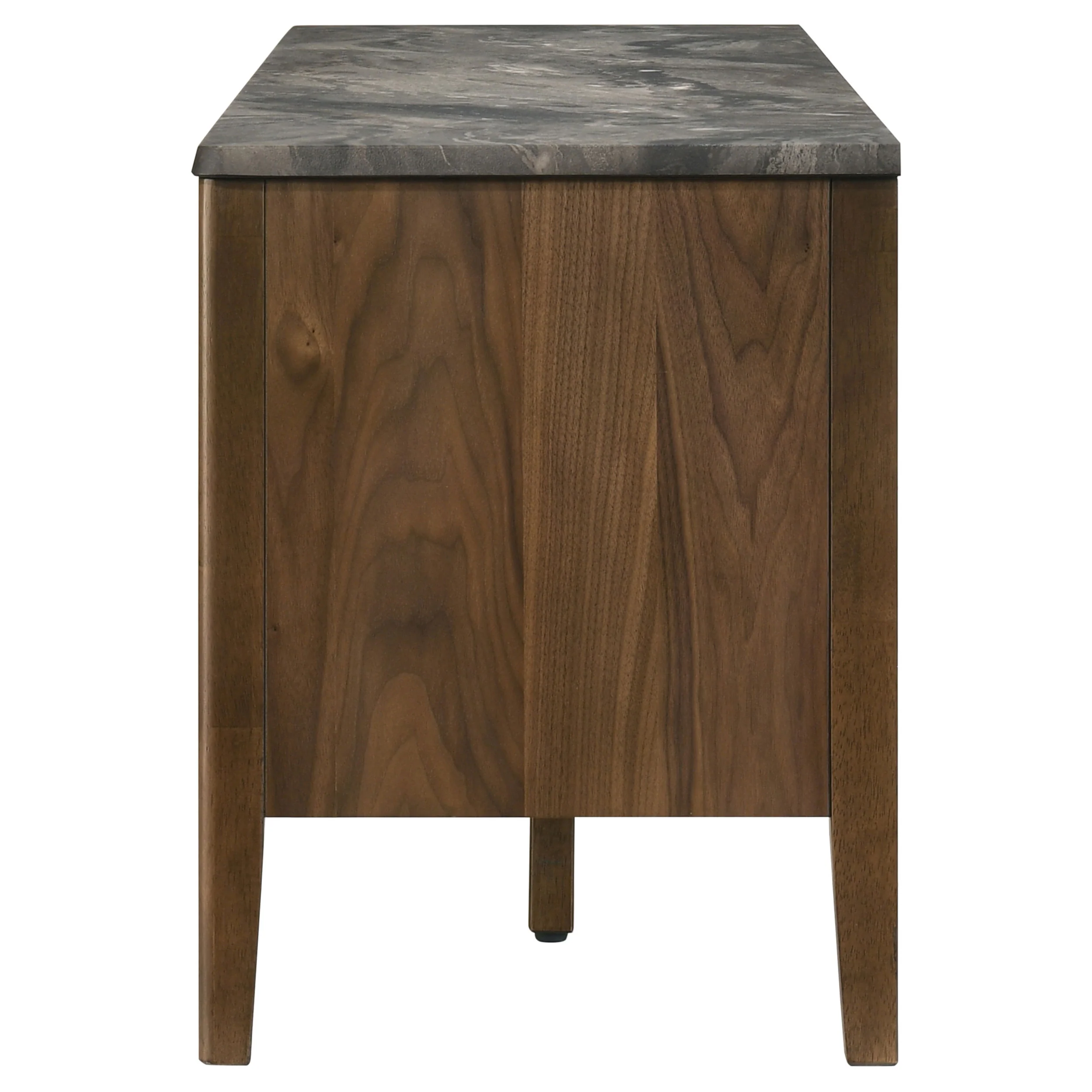Bradley 63-Inch 2-Door TV Stand in Smokey Grey and Brown - Image 2
