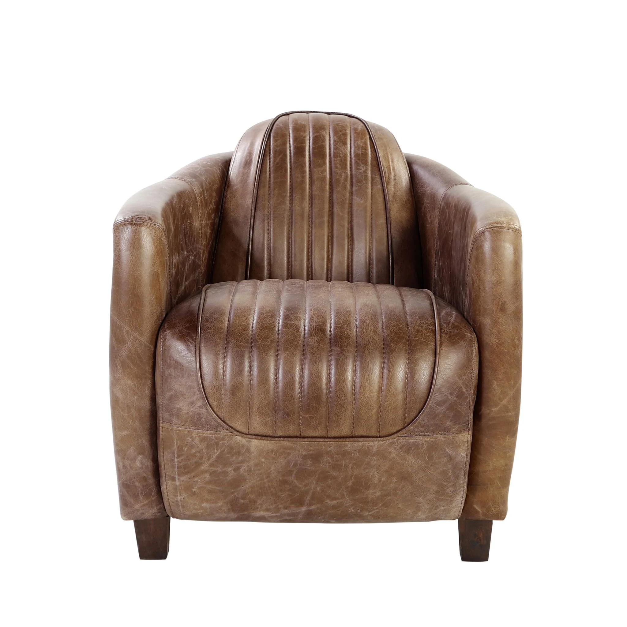 Brancaster - Top Grain Leather Living Room Set - Brown - Image 9