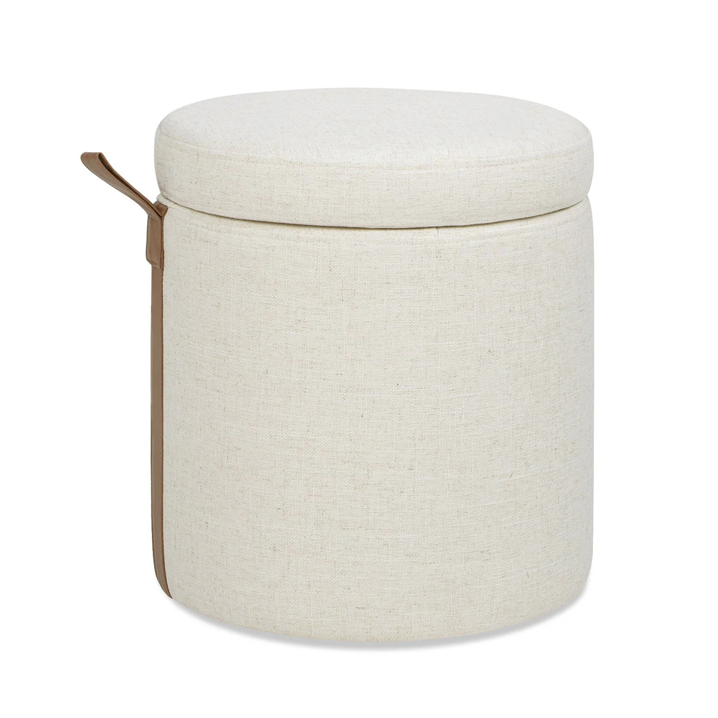 Brandy - Round Upholstered Storage Ottoman With Accent - Image 5