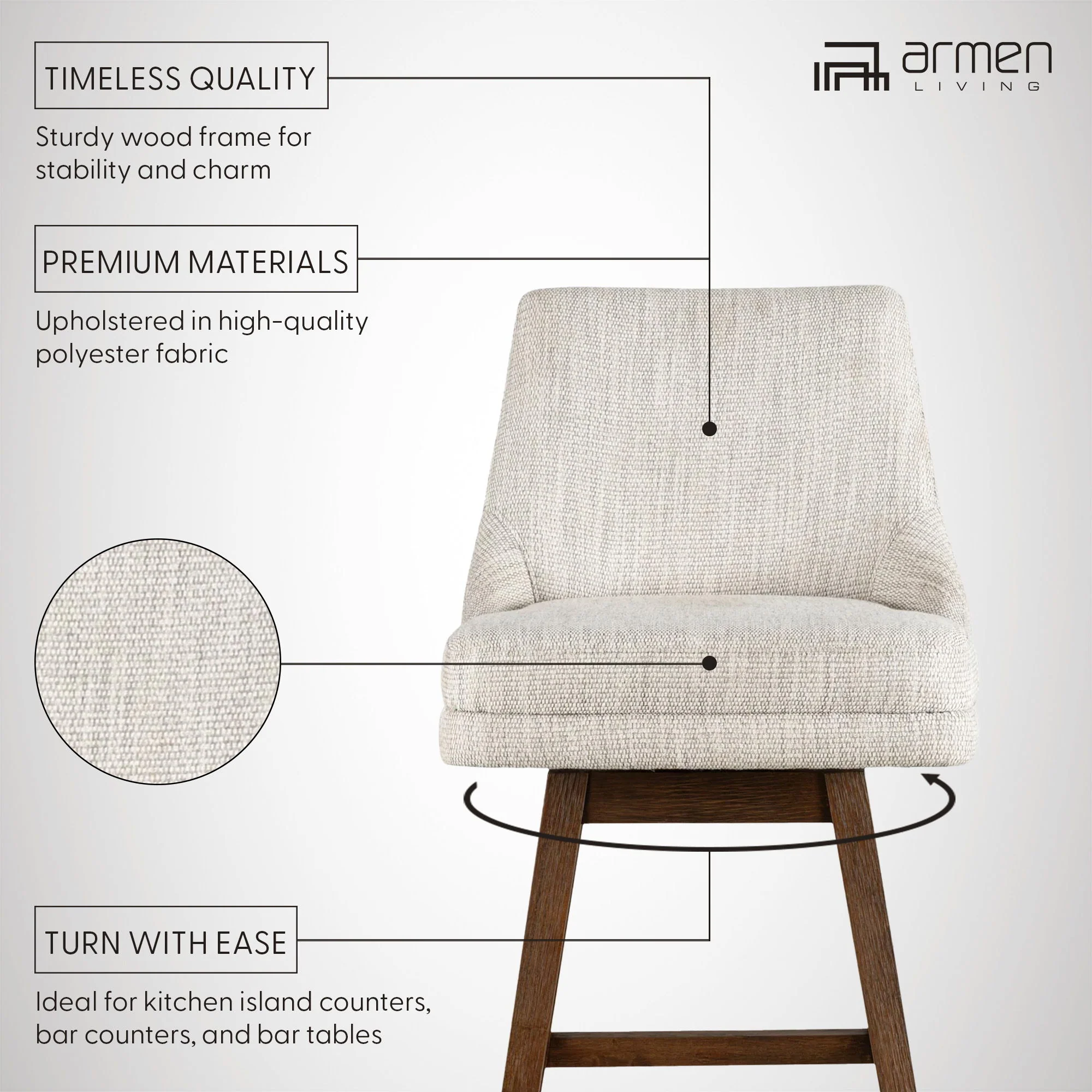Branson - Swivel Barstool - Image 21