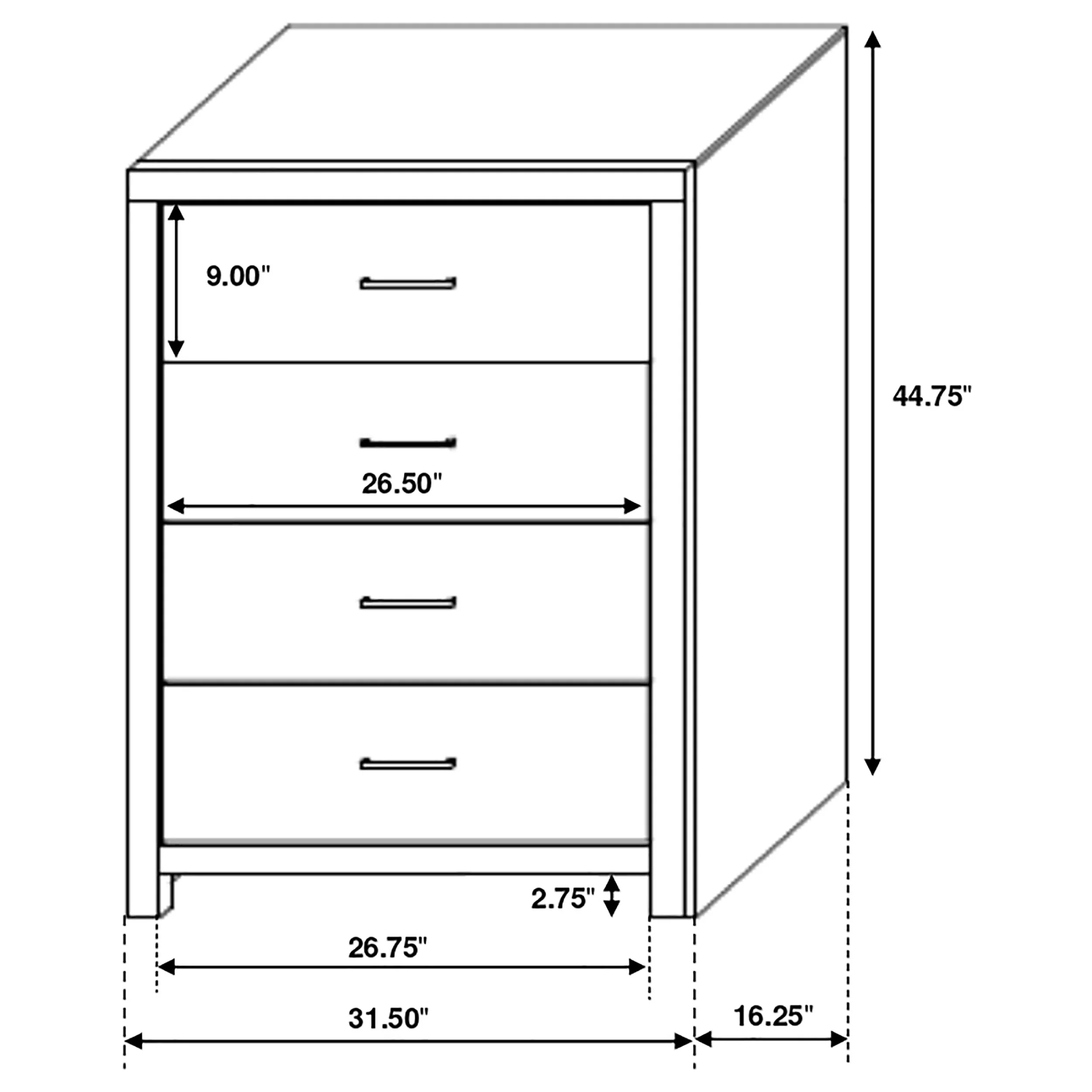 Brantford 4-Drawer Bedroom Chest in Barrel Oak - Image 10