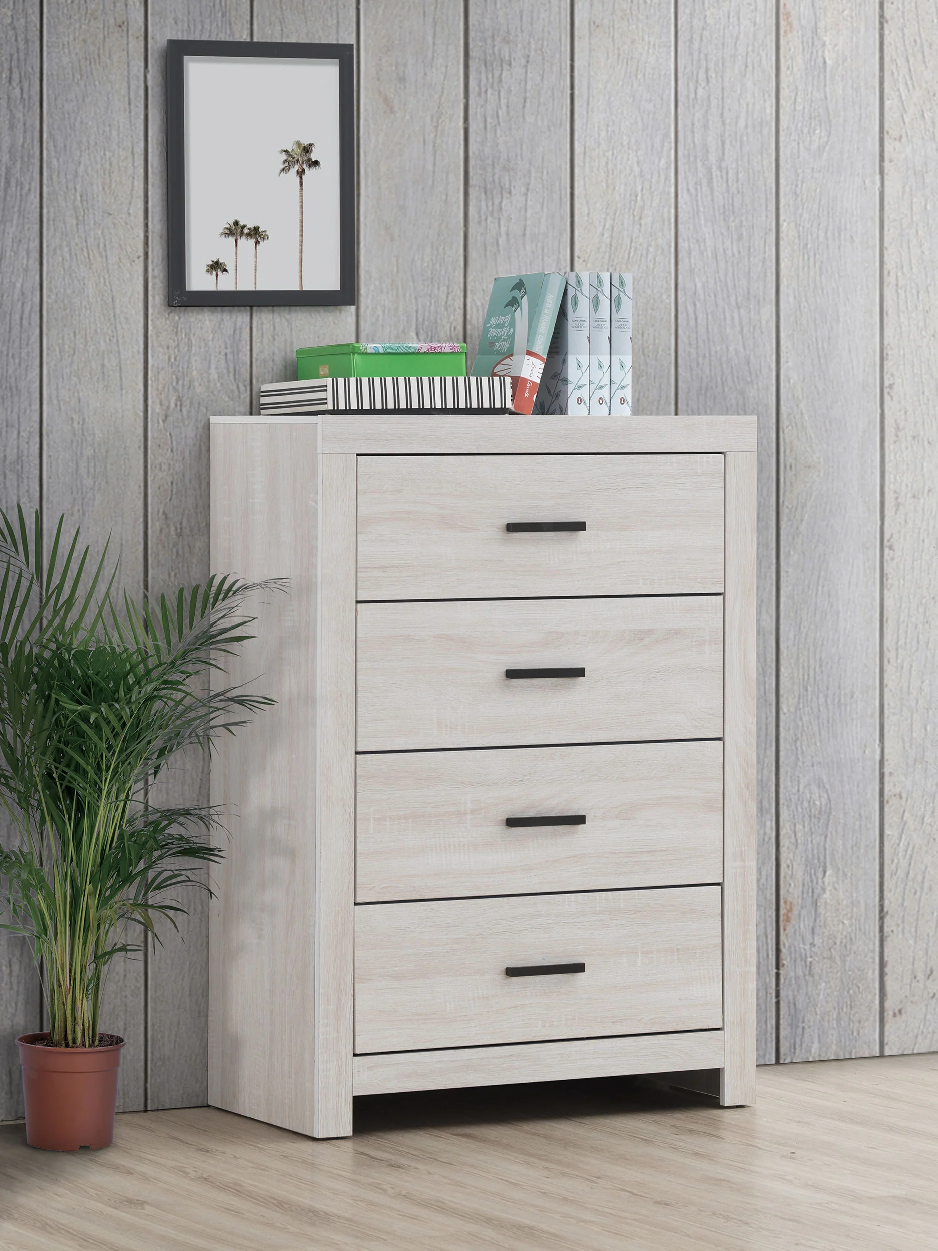 Brantford 4-Drawer Bedroom Chest Coastal White - Image 4
